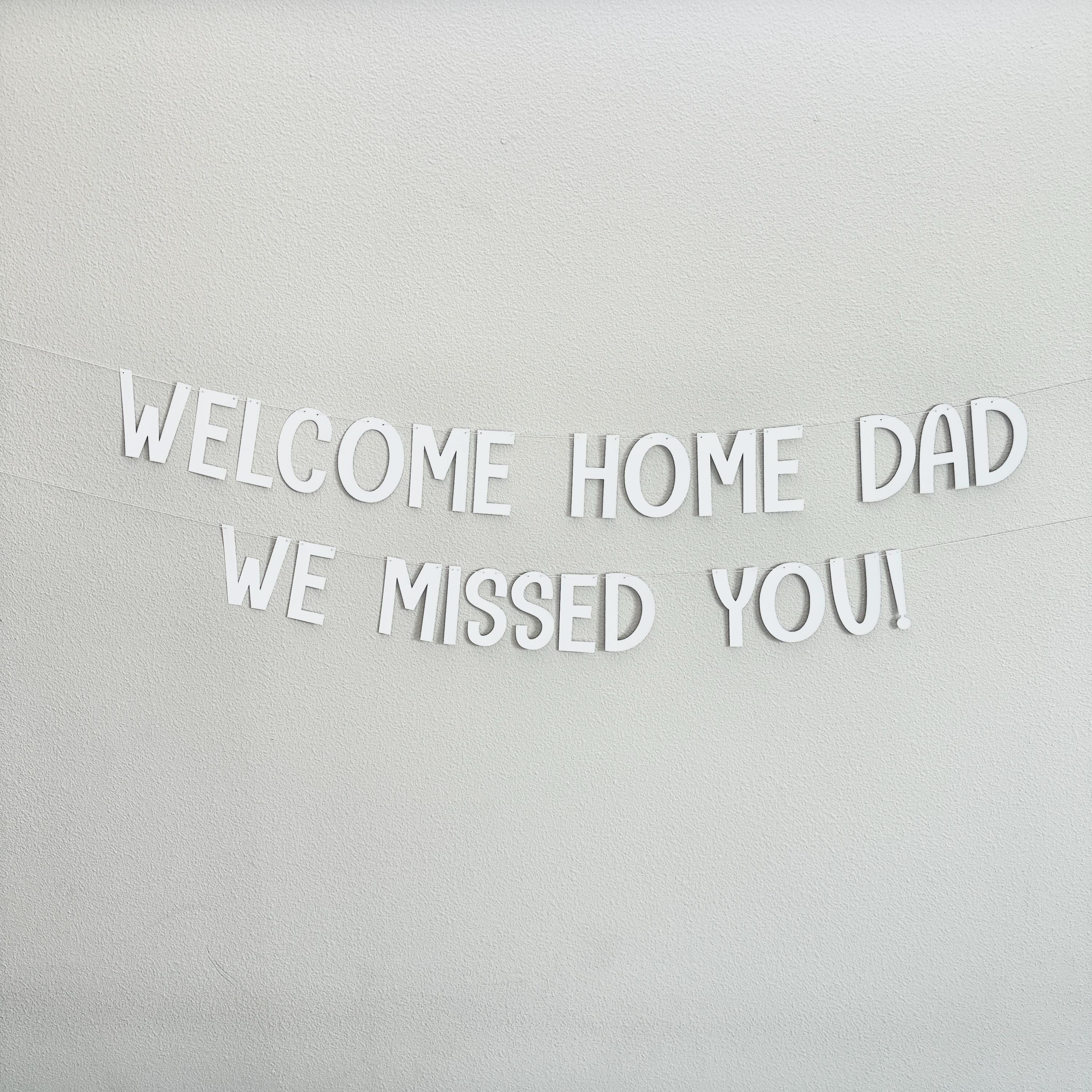 Welcome Home Dad We Missed You, Welcome Home Banner, Homecoming Decorations, Welcome Home Dad Celebration, Homecoming