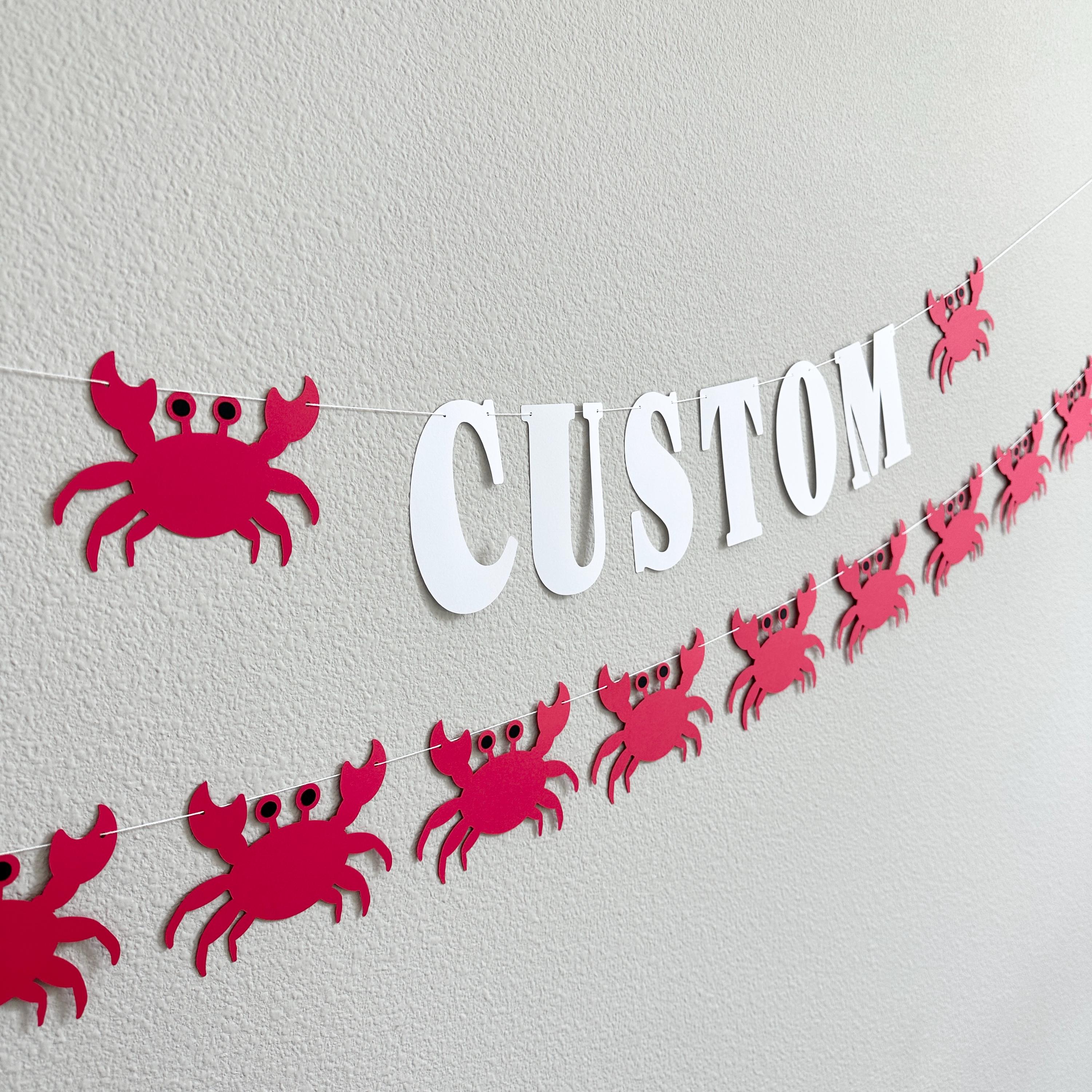 Custom Crab Banner, Crab Theme, Crab Birthday, Crab Party, Crab Decorations, Crab Birthday Party, Custom Crab Themed Banner