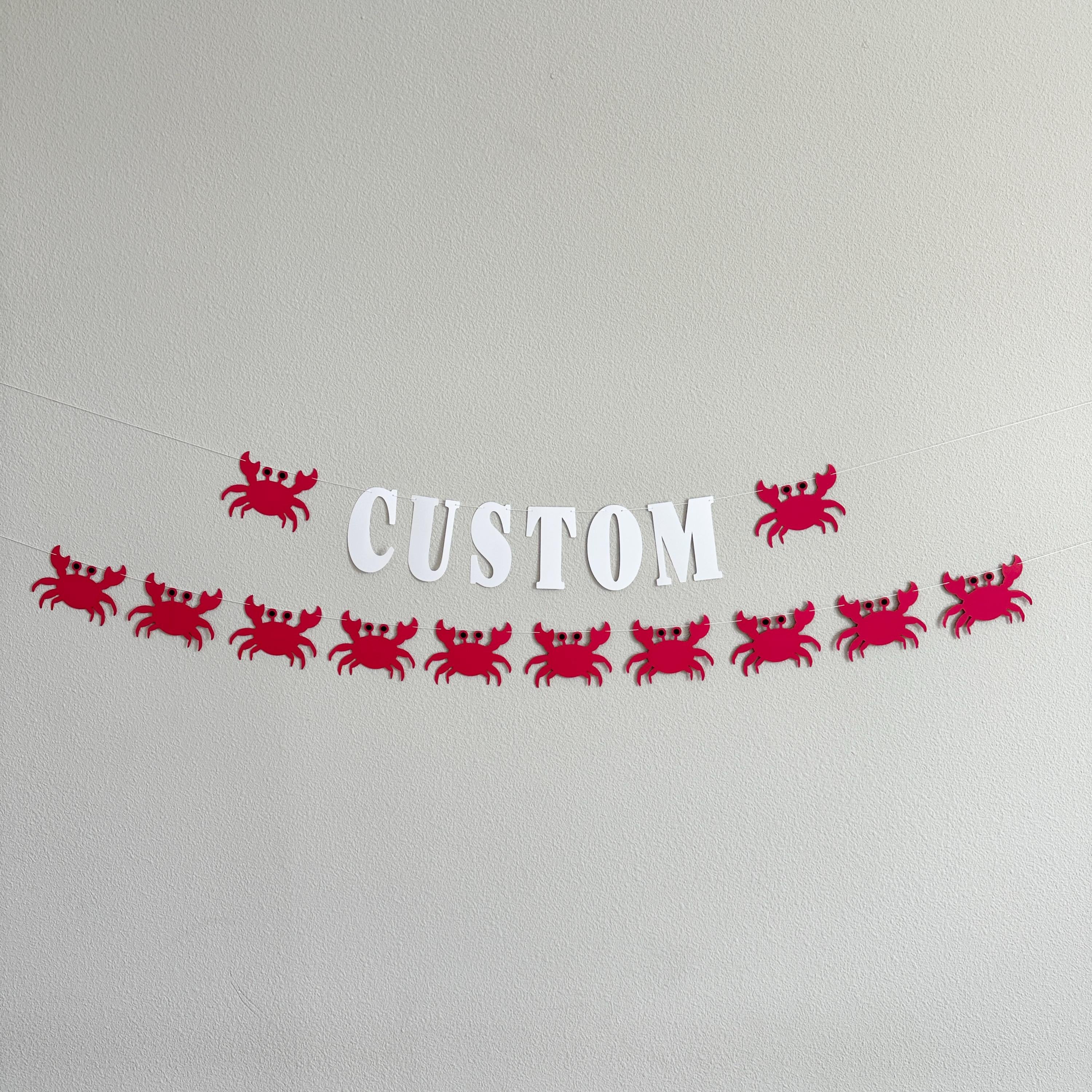Custom Crab Banner, Crab Theme, Crab Birthday, Crab Party, Crab Decorations, Crab Birthday Party, Custom Crab Themed Banner
