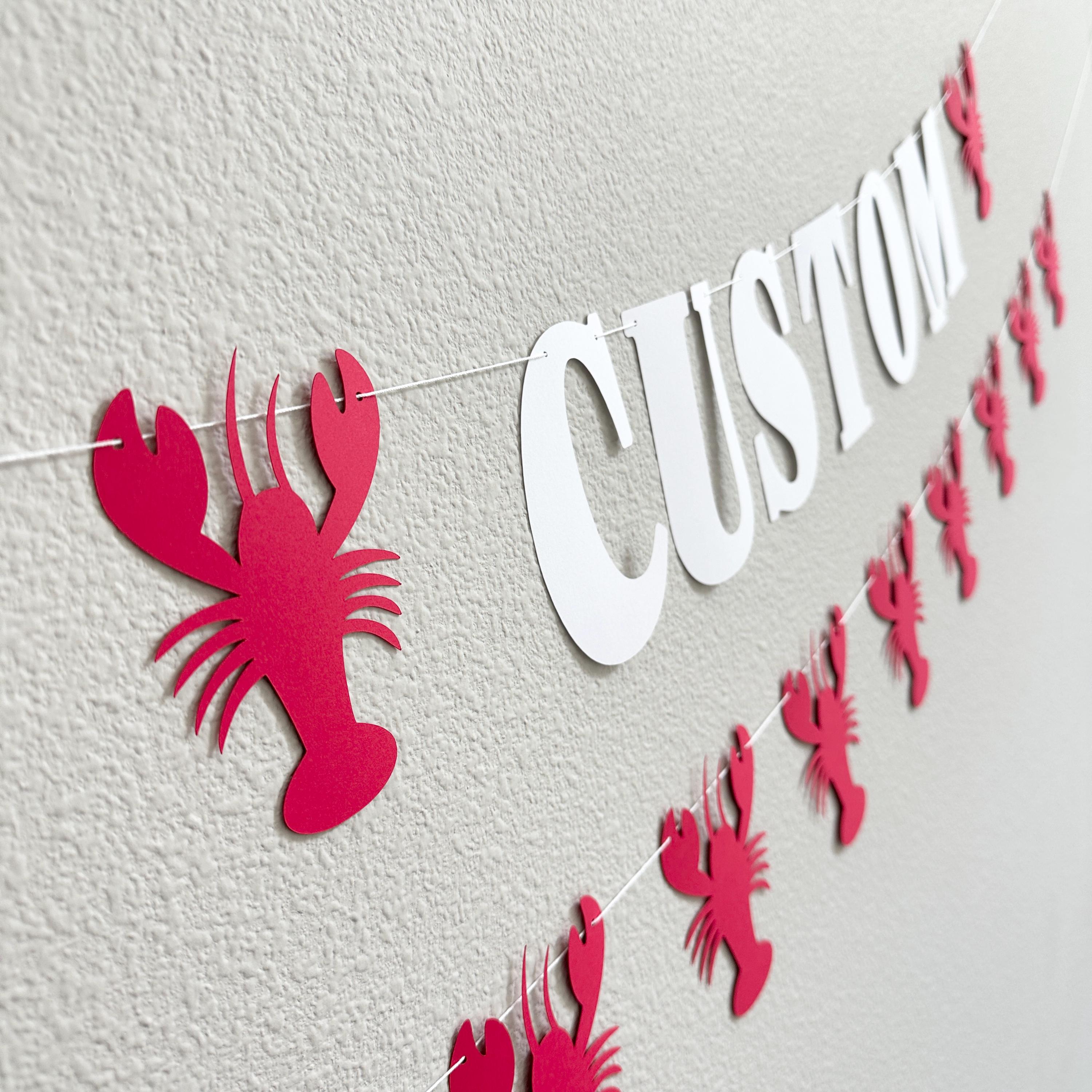 Custom Lobster Banner, Lobster Theme, Lobster Birthday, Lobster Party, Lobster Decorations, Lobster Birthday Party, Custom Lobster