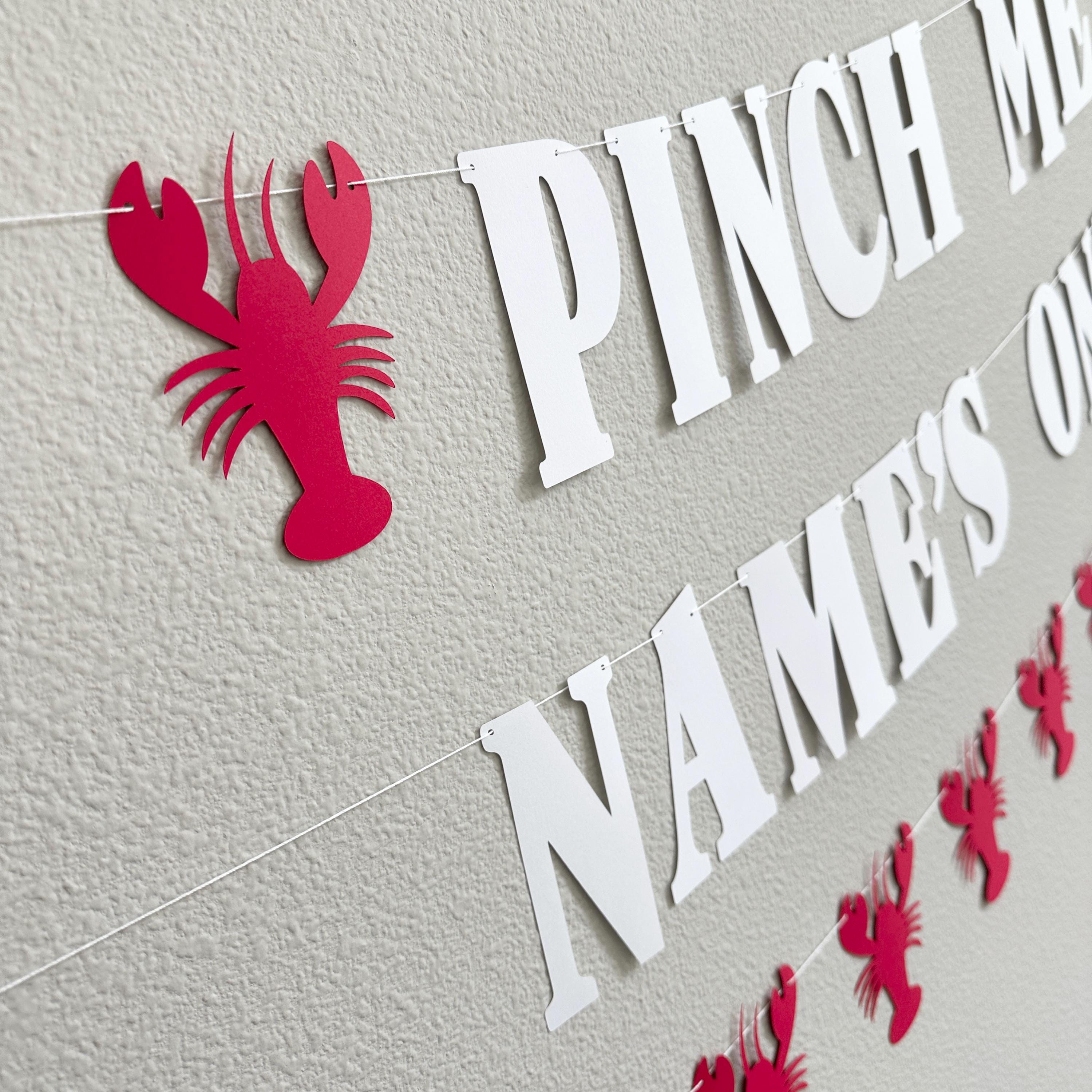 Pinch Me Name&#39;s One Lobster Banner, Lobster 1st Birthday Decorations, 1st Birthday Theme Ideas, Pinch Me Party