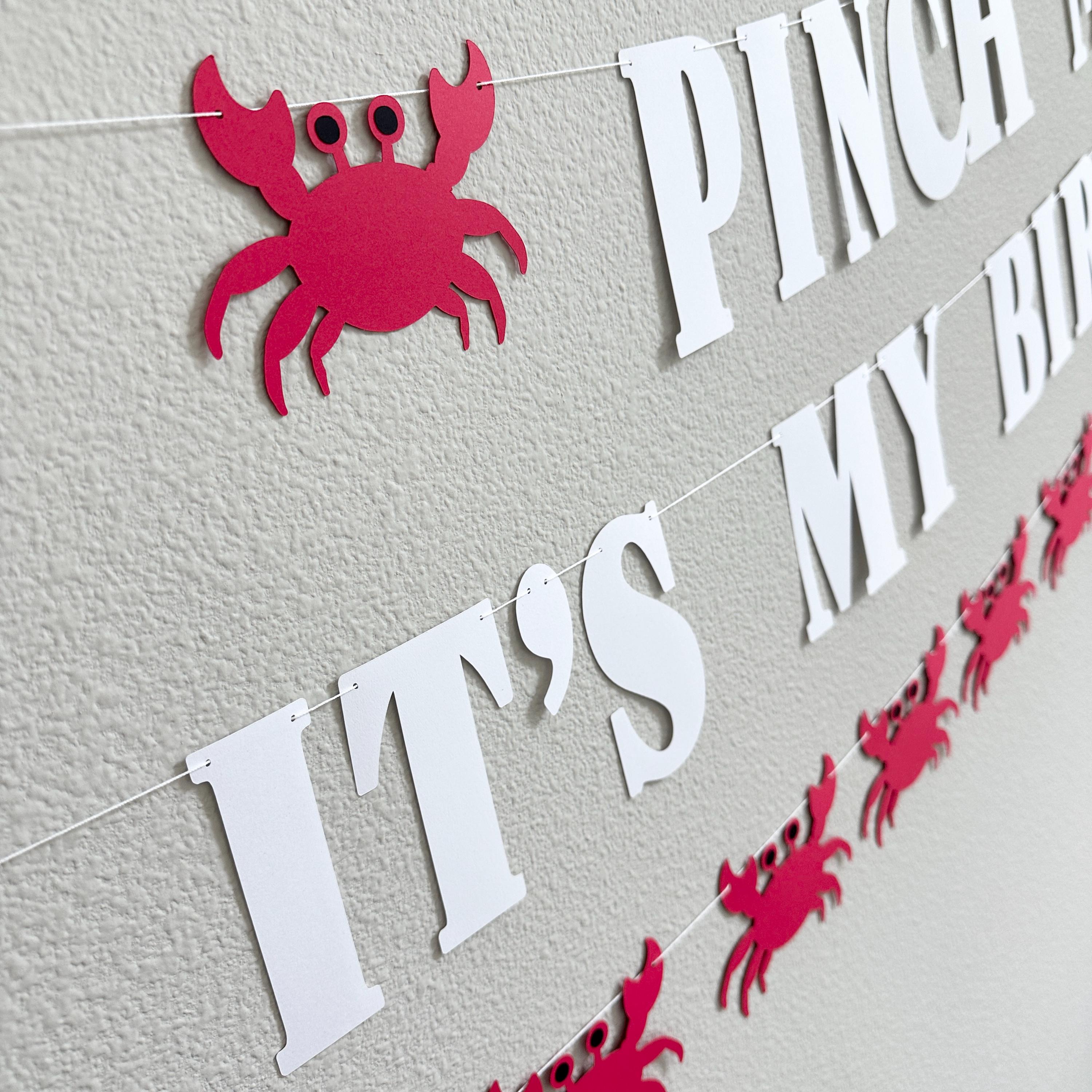 Pinch Me It&#39;s My Birthday, Crab Birthday Decorations, Crab Birthday Party Celebration, Crab Birthday Party Sign, Pinch Me Party