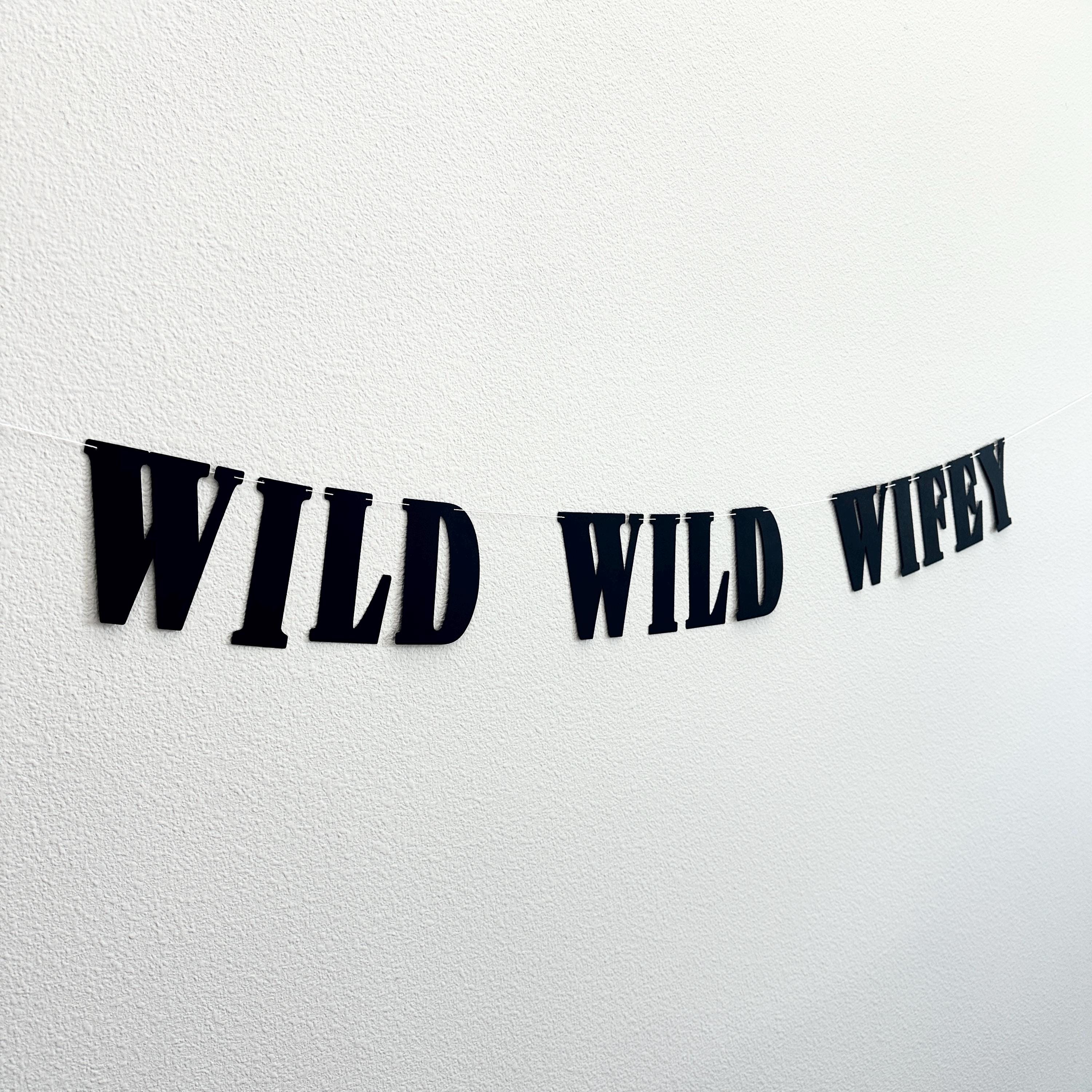 Wild Wild Wifey Banner for Bachelorette Party Decoration, Rustic Bridal Shower Sign, Fun Wedding Photo Prop, Boho Bride-to-Be Accessory