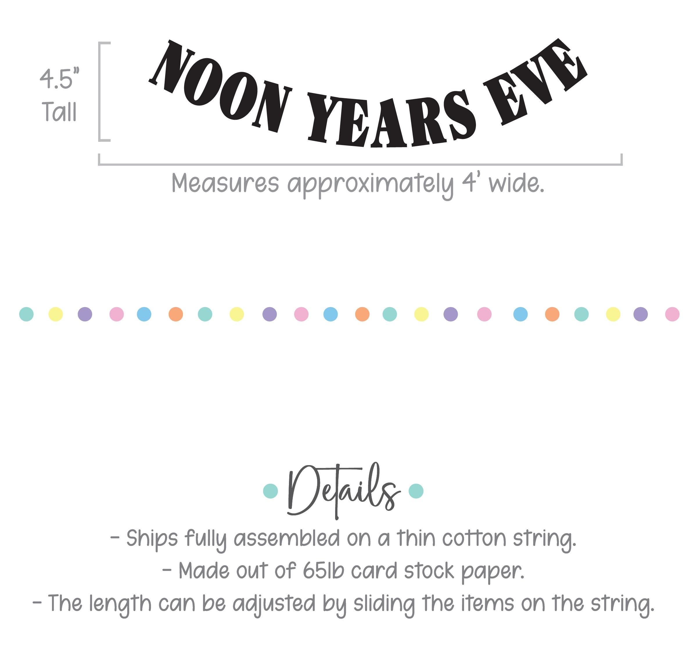 Noon Years Eve, Noon Years Eve Party, Kids New Years Eve Party Decorations, Noon-Years Eve Celebration, Noonyears Eve