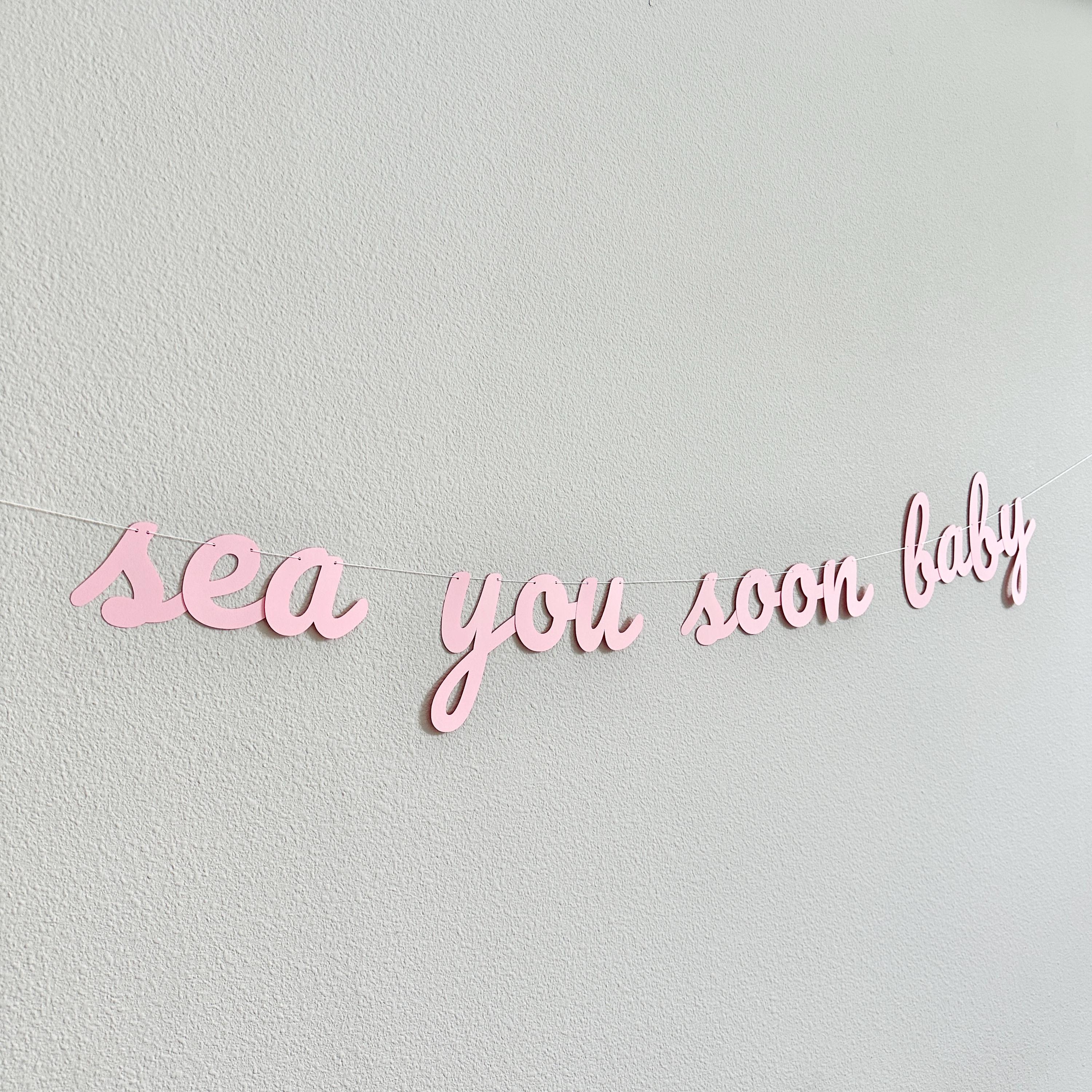 Sea you Soon Baby, Ocean Themed Baby Shower Banner, Baby Girl Shower Decorations, Ocean Baby Shower Banner, Nautical Baby Shower