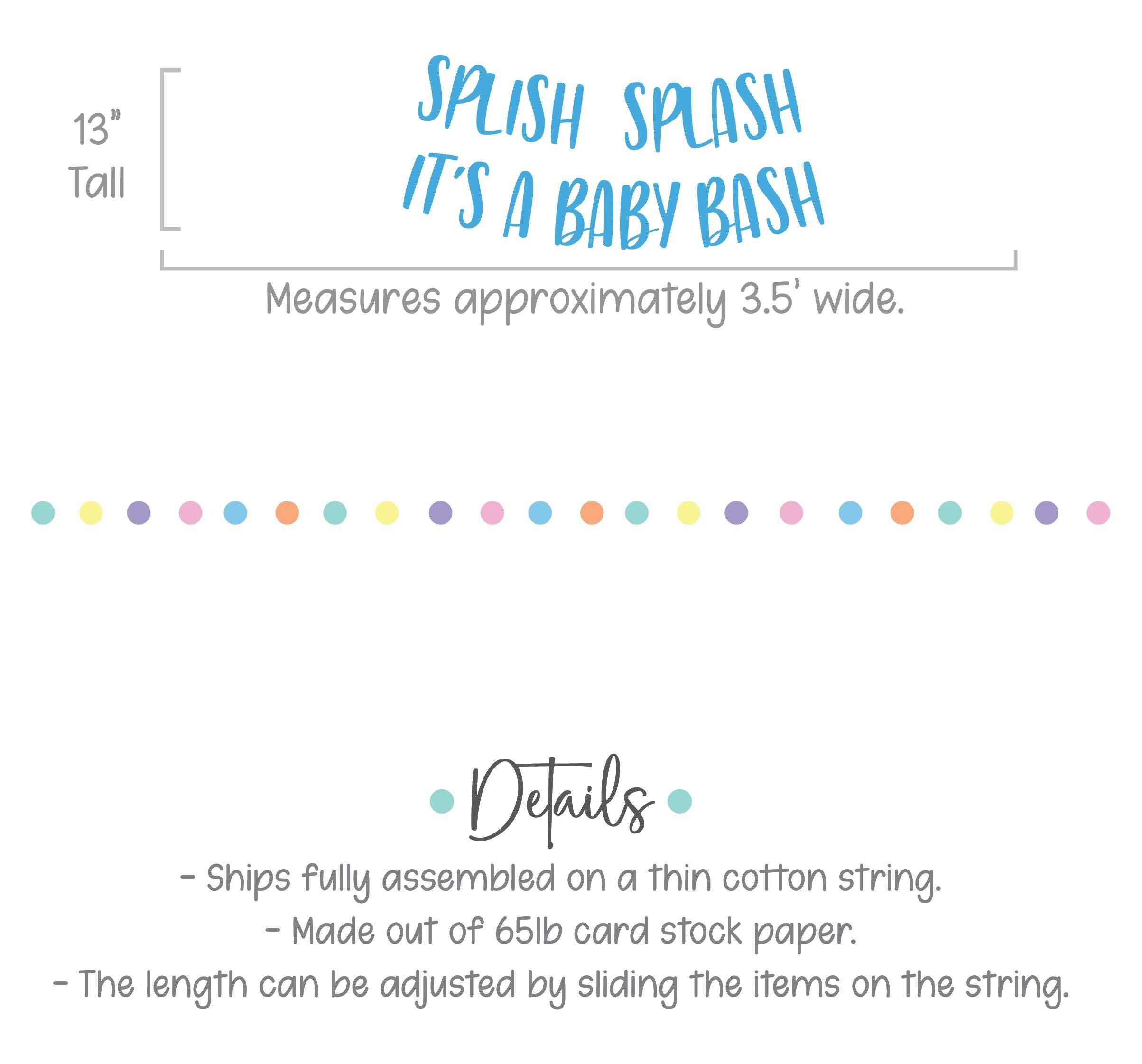 Splish Splash It&#39;s A Baby Bash, Baby Shower Decorations, Summer Baby Shower, Pool Party Baby Shower, Beach Themed Baby Shower