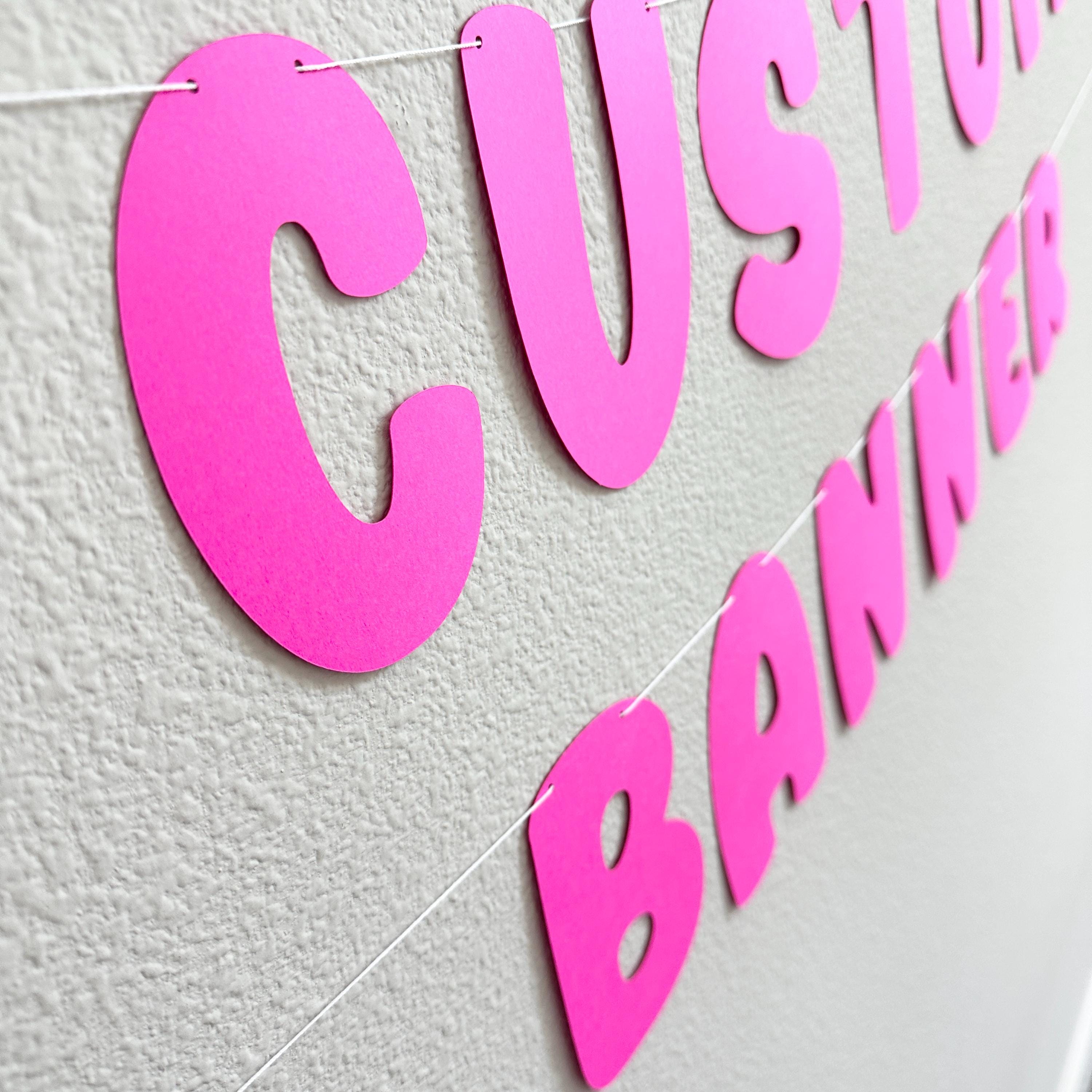 Custom Fuchsia Banner, Fuchsia Banner, Fuchsia Decorations, Fuchsia Party, Custom Banner, Personalized Fuchsia Banner