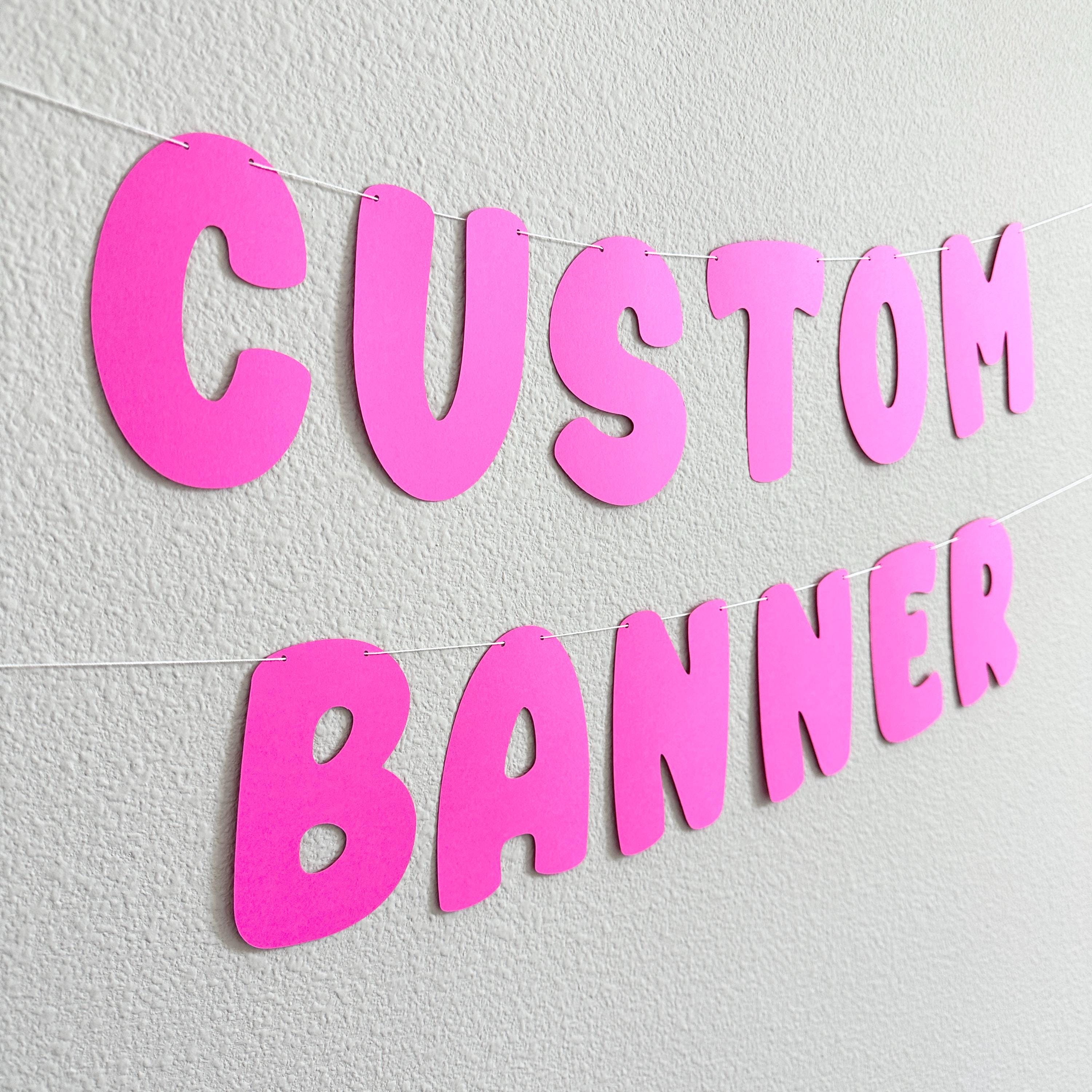 Custom Fuchsia Banner, Fuchsia Banner, Fuchsia Decorations, Fuchsia Party, Custom Banner, Personalized Fuchsia Banner