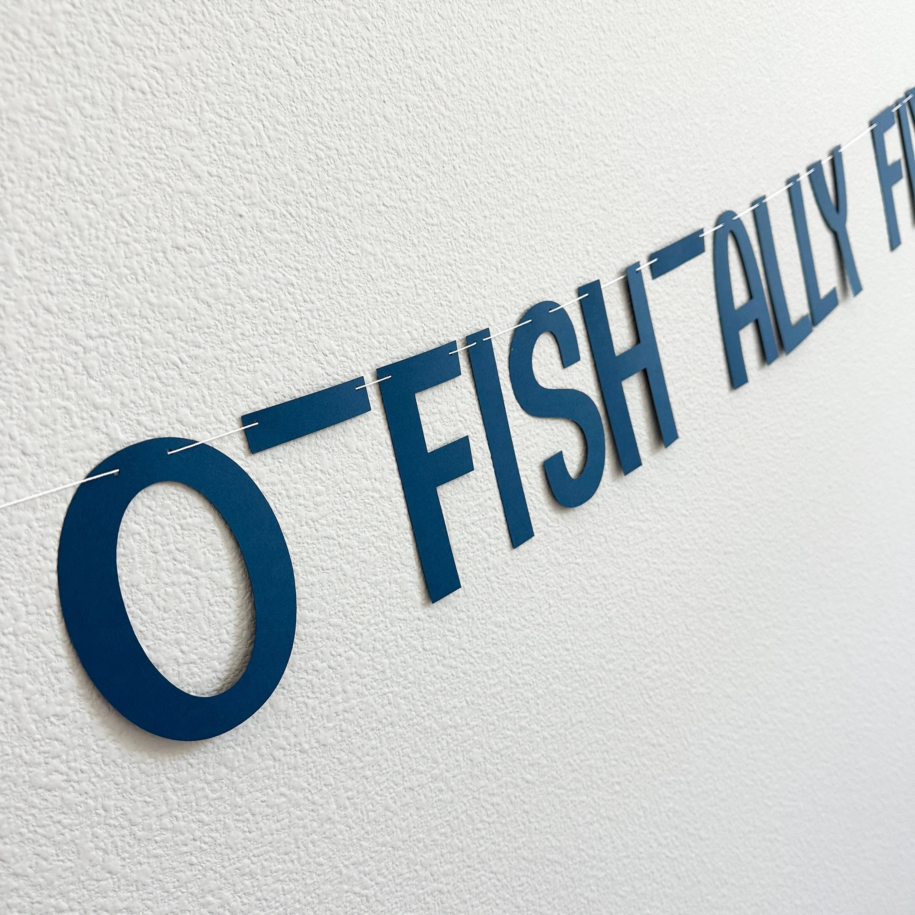 O-Fish-Ally Five, 5th Birthday Banner, Fish Themed Birthday Decorations, Fish Birthday, 5th birthday Party Ideas, Boys 5th Birthday