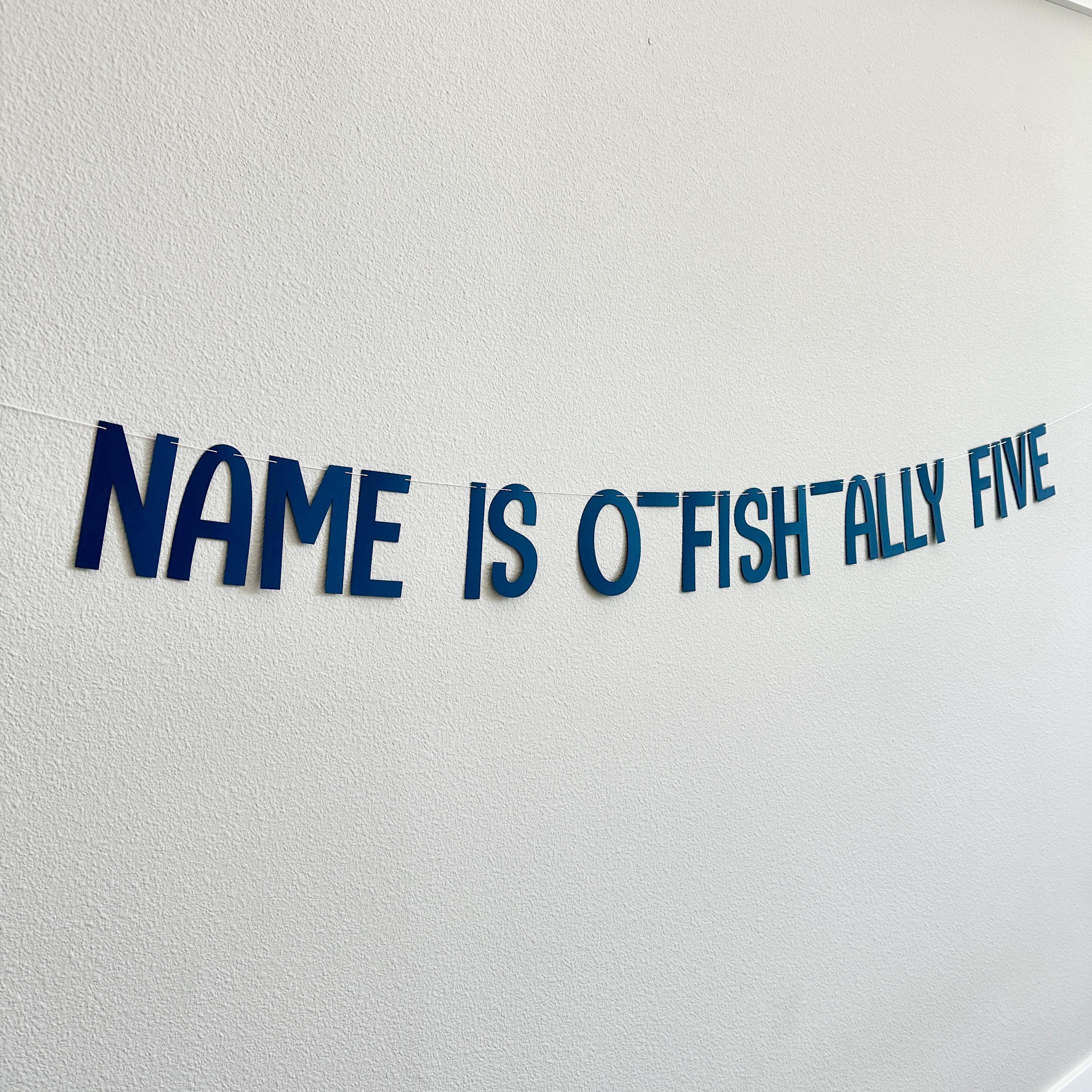 O-Fish-Ally Five, 5th Birthday Banner, Fish Themed Birthday Decorations, Fish Birthday, 5th birthday Party Ideas, Boys 5th Birthday