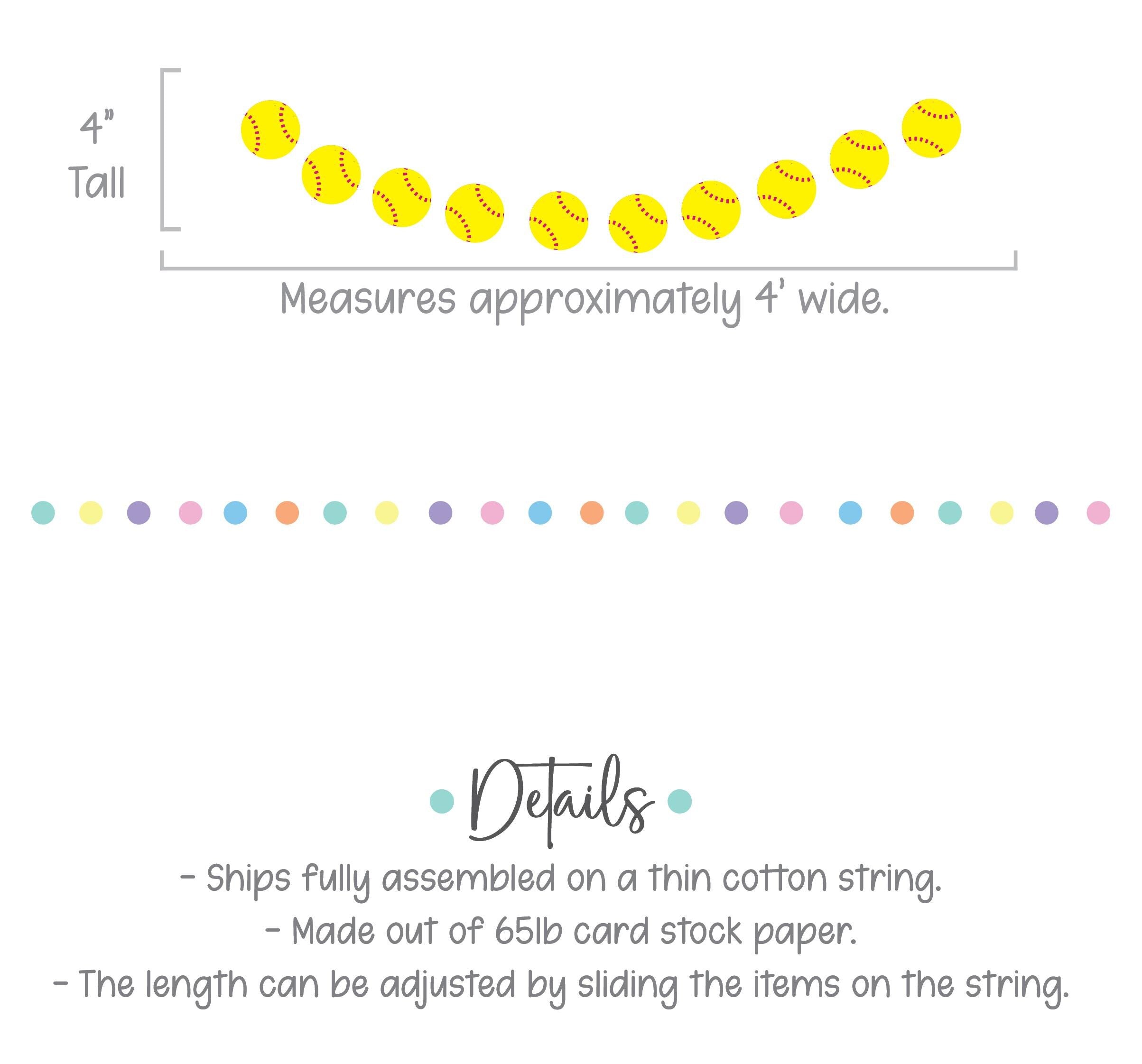 Softball Birthday Banner, Softball Themed Birthday Party Decorations, Softball Birthday Party, Softball Happy Birthday Banner