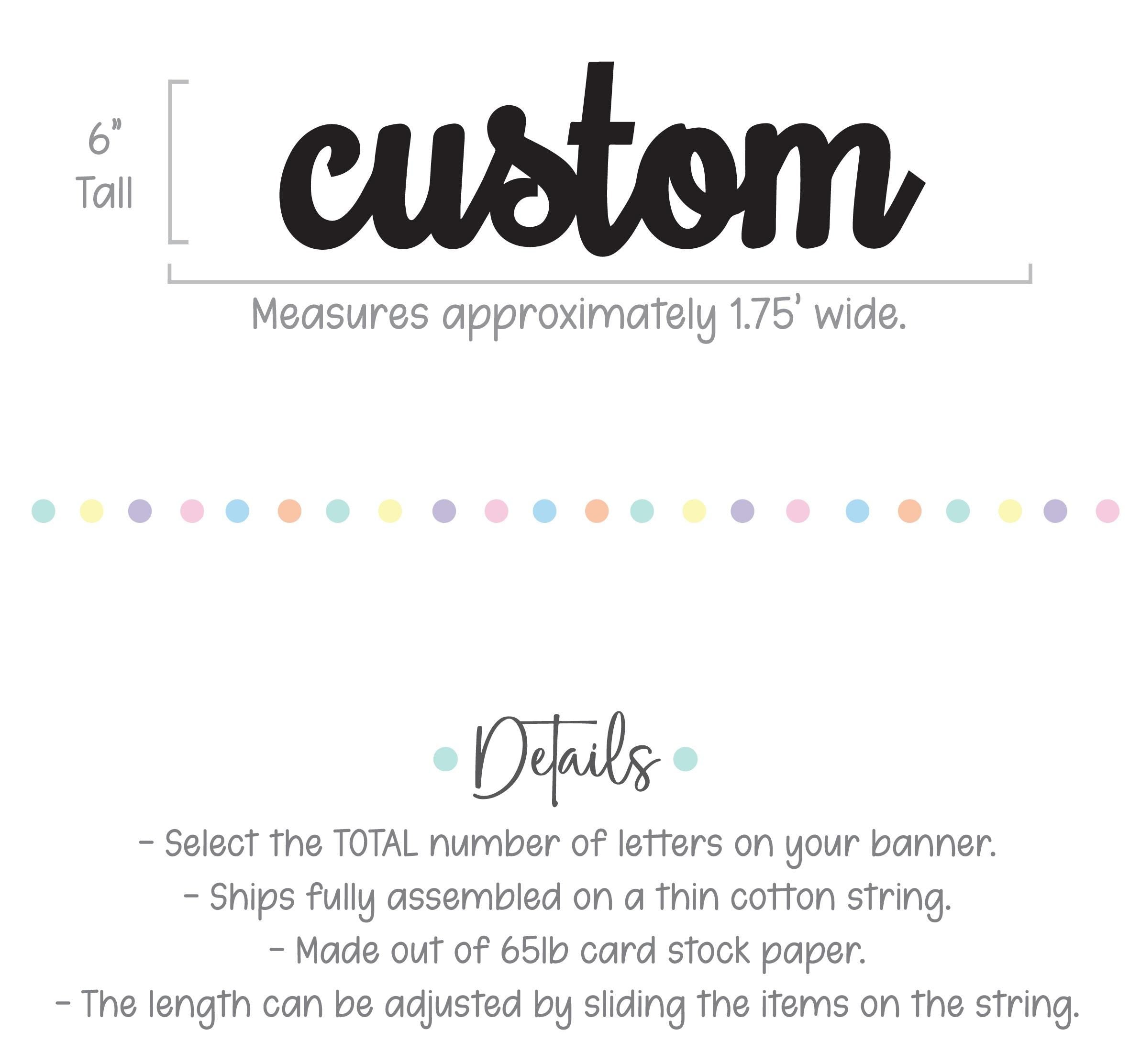 Custom Banner, Banner, Custom Black Banner, Custom Cursive Banner, Cursive Banner, Personalized Banner, Cursive Birthday Banner