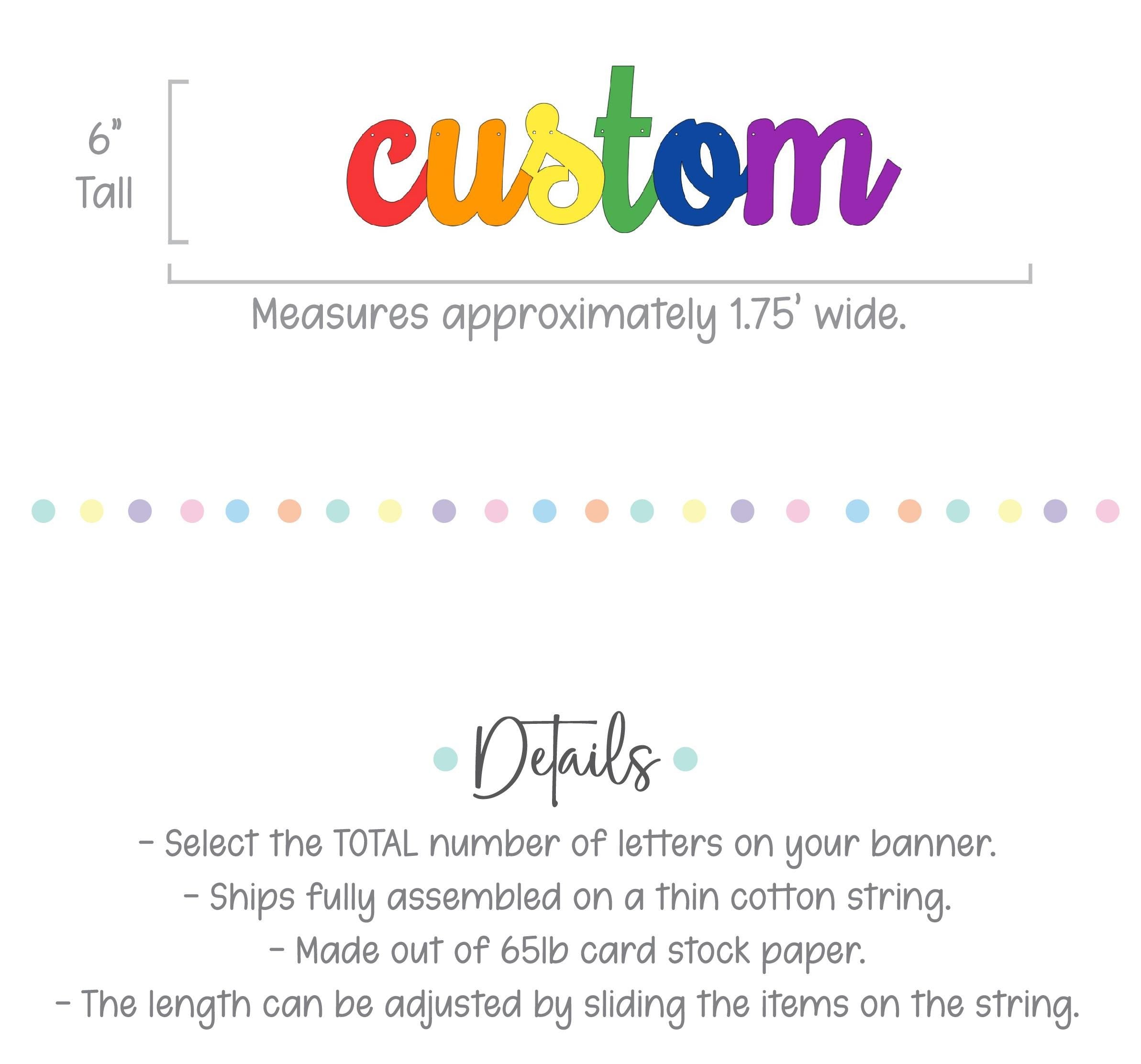 Custom Rainbow Banner, Rainbow Banner, Rainbow Decorations, Rainbow Party Theme, Gay Party Decorations, Pride Decorations, Coming Out Party