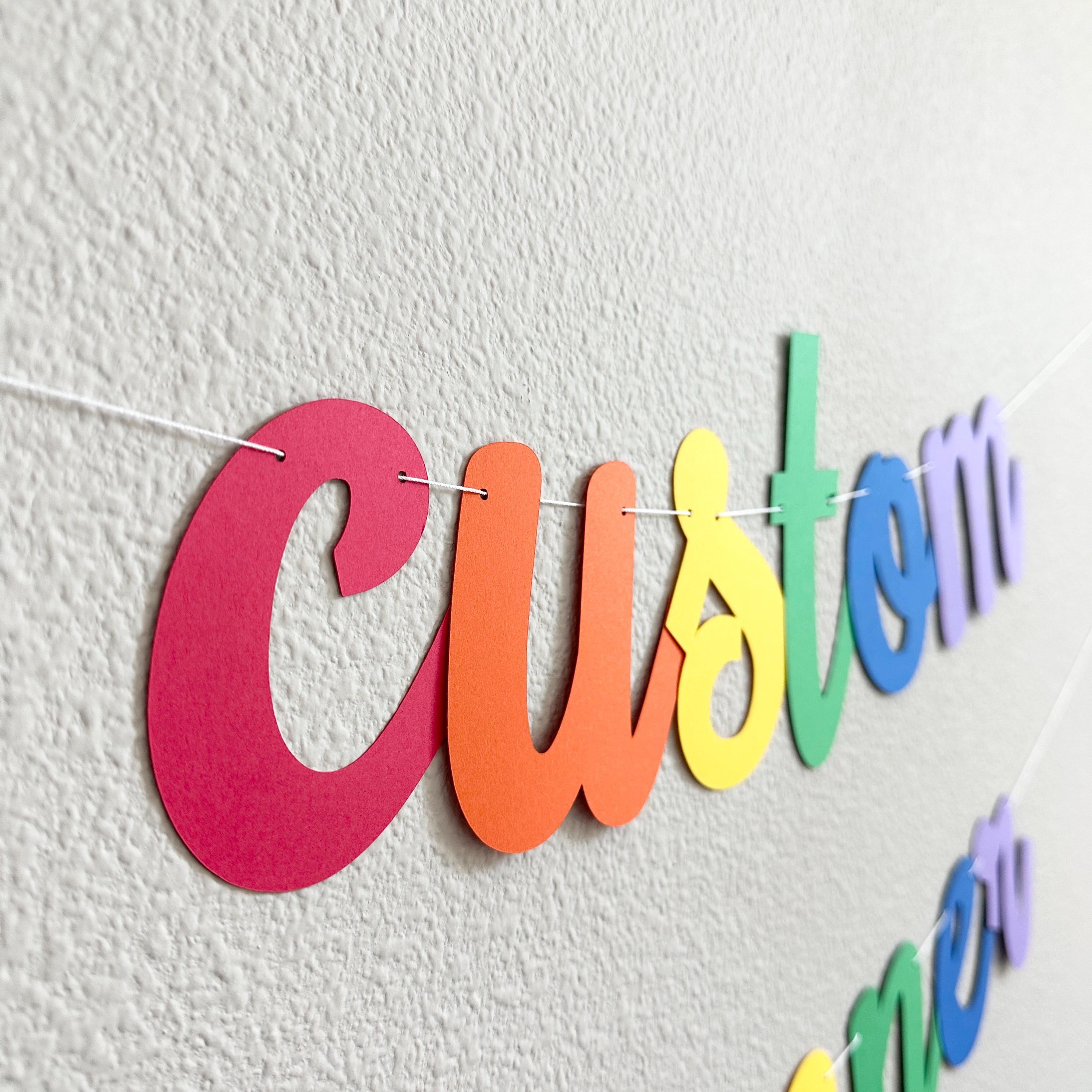 Custom Rainbow Banner, Rainbow Banner, Rainbow Decorations, Rainbow Party Theme, Gay Party Decorations, Pride Decorations, Coming Out Party