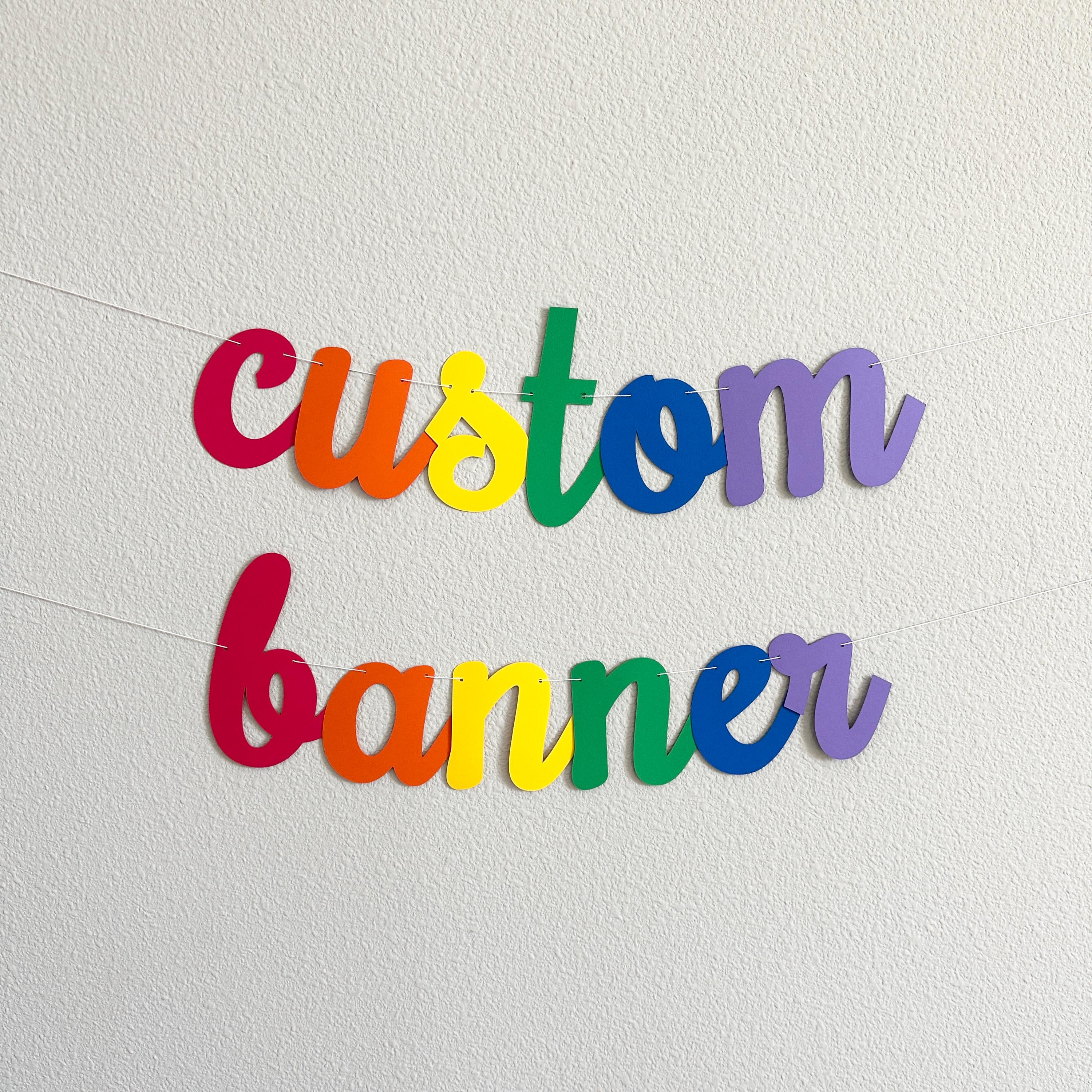 Custom Rainbow Banner, Rainbow Banner, Rainbow Decorations, Rainbow Party Theme, Gay Party Decorations, Pride Decorations, Coming Out Party