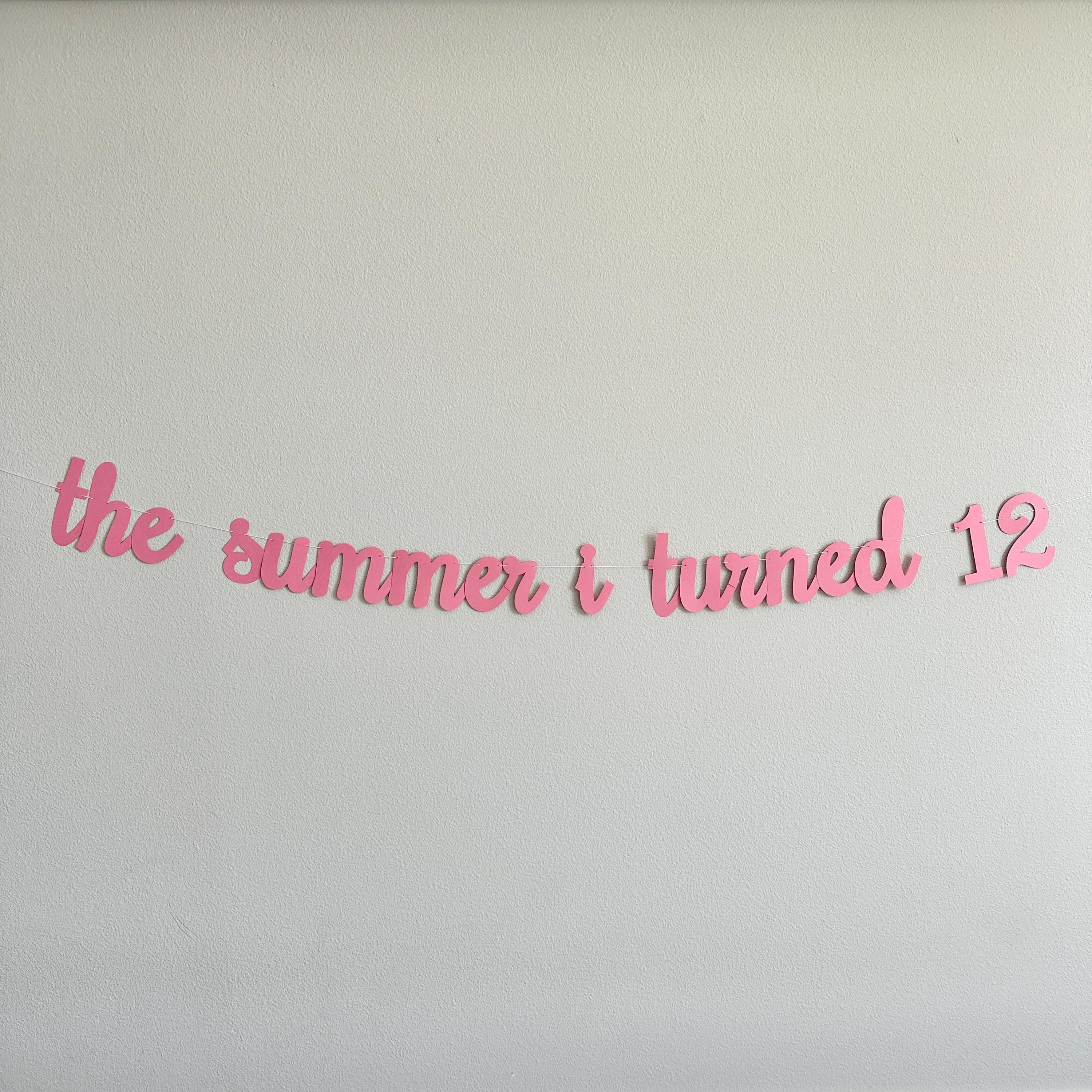 The Summer I Turned 12, 12th Birthday Party, Summertime Birthday Banner, Summer Birthday Decorations, The Summer I Turned 12 Banner