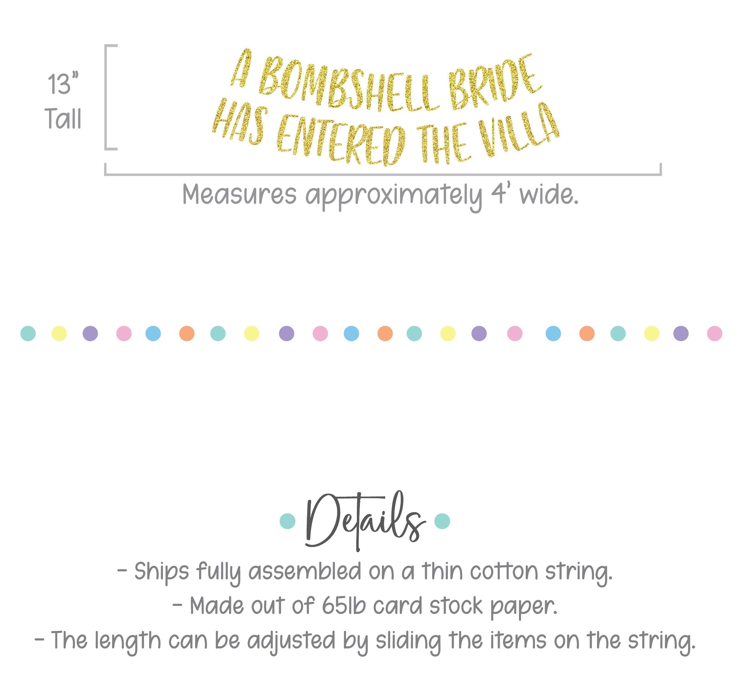 A Bombshell Bride Has Entered The Villa, Bombshell Bride, Bridal Shower Theme Ideas, Bachelorette Decorations, Bachelorette Theme Ideas