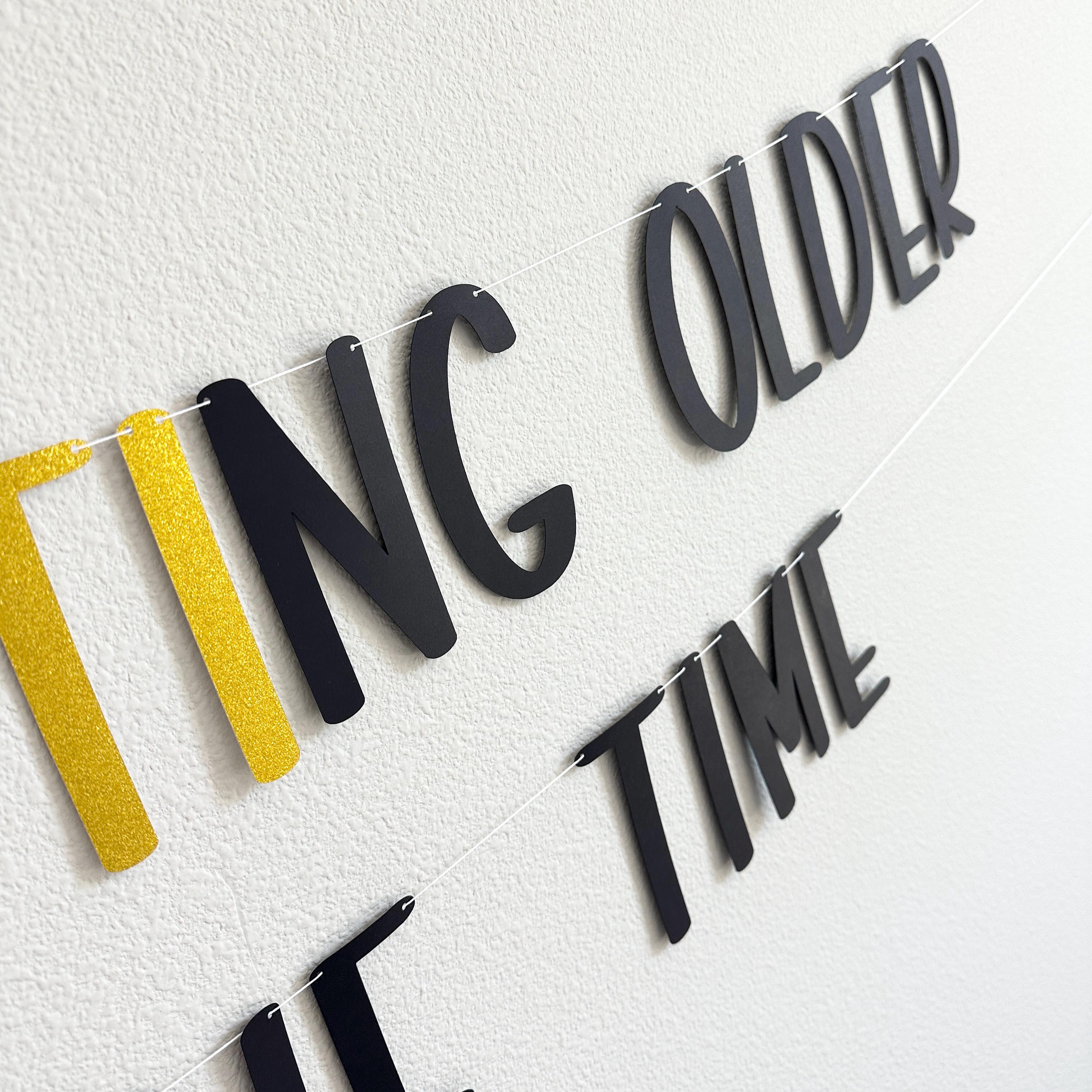 Spaghetting Older All The Time, Spaghetti Birthday Decorations, Funny Birthday Ideas, Humor Birthday Banner, Spaghetti Birthday