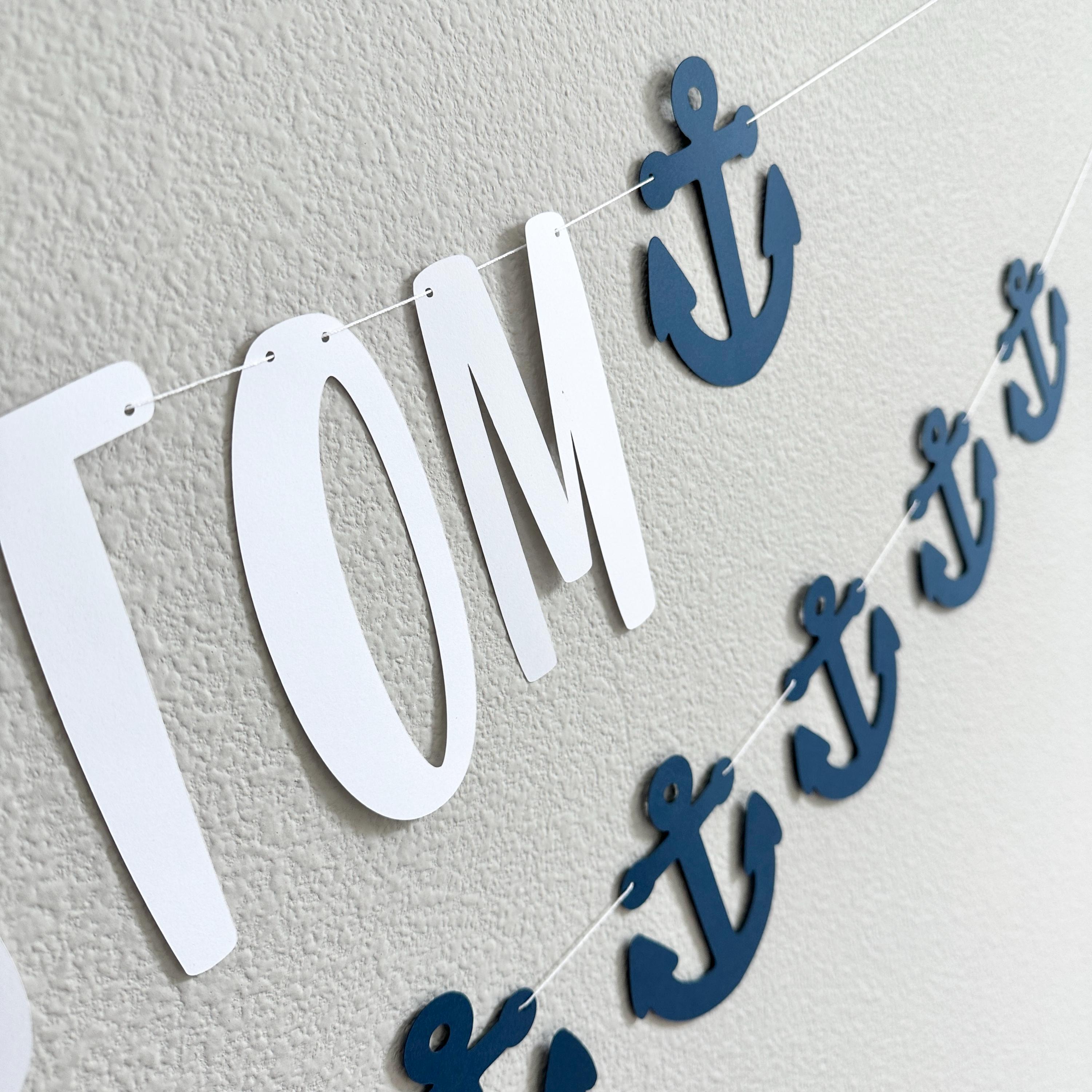 Custom Anchor Banner, Nautical Theme, Anchor Decorations, Nautical Birthday, Yacht Party, Ocean Banner, Anchor Garland