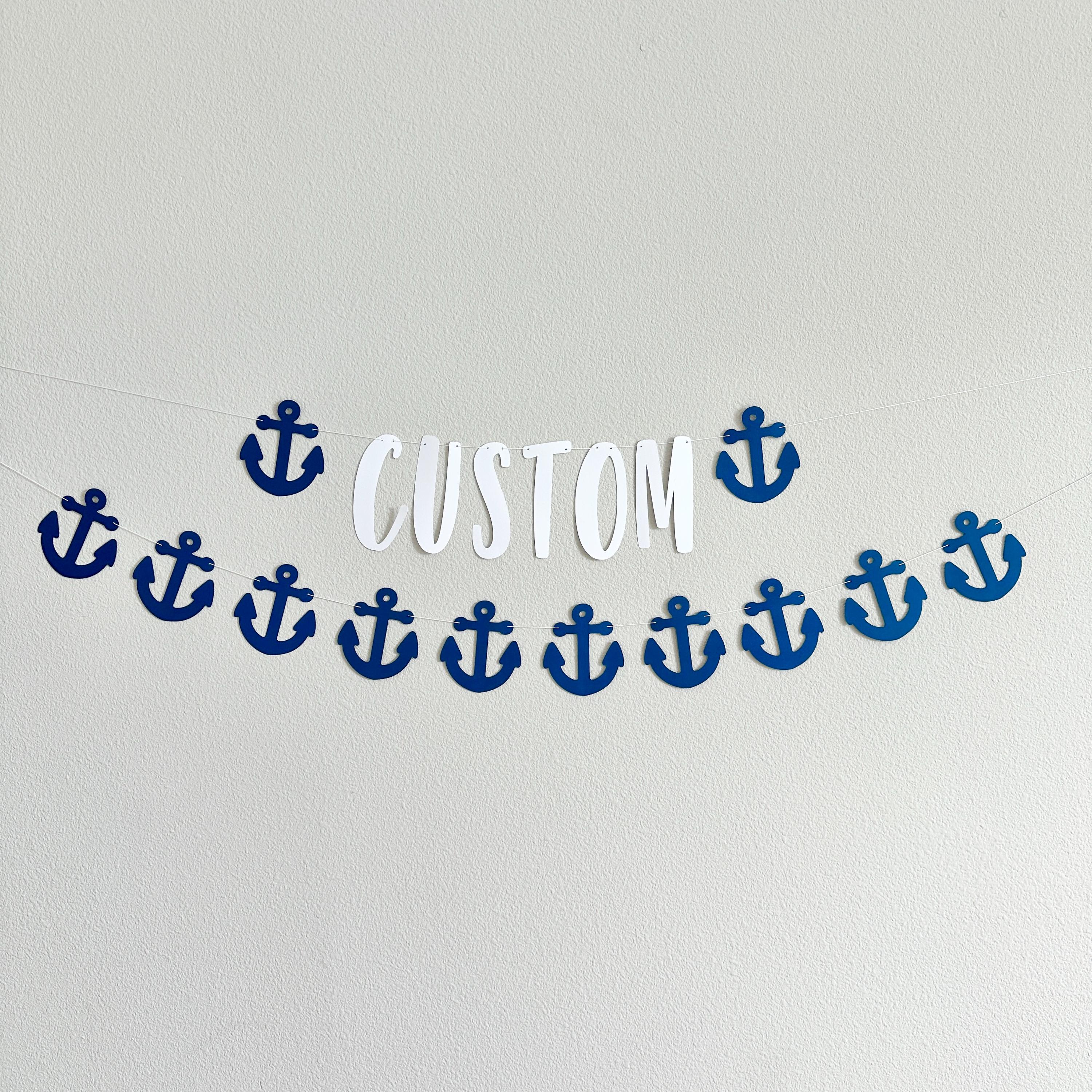 Custom Anchor Banner, Nautical Theme, Anchor Decorations, Nautical Birthday, Yacht Party, Ocean Banner, Anchor Garland