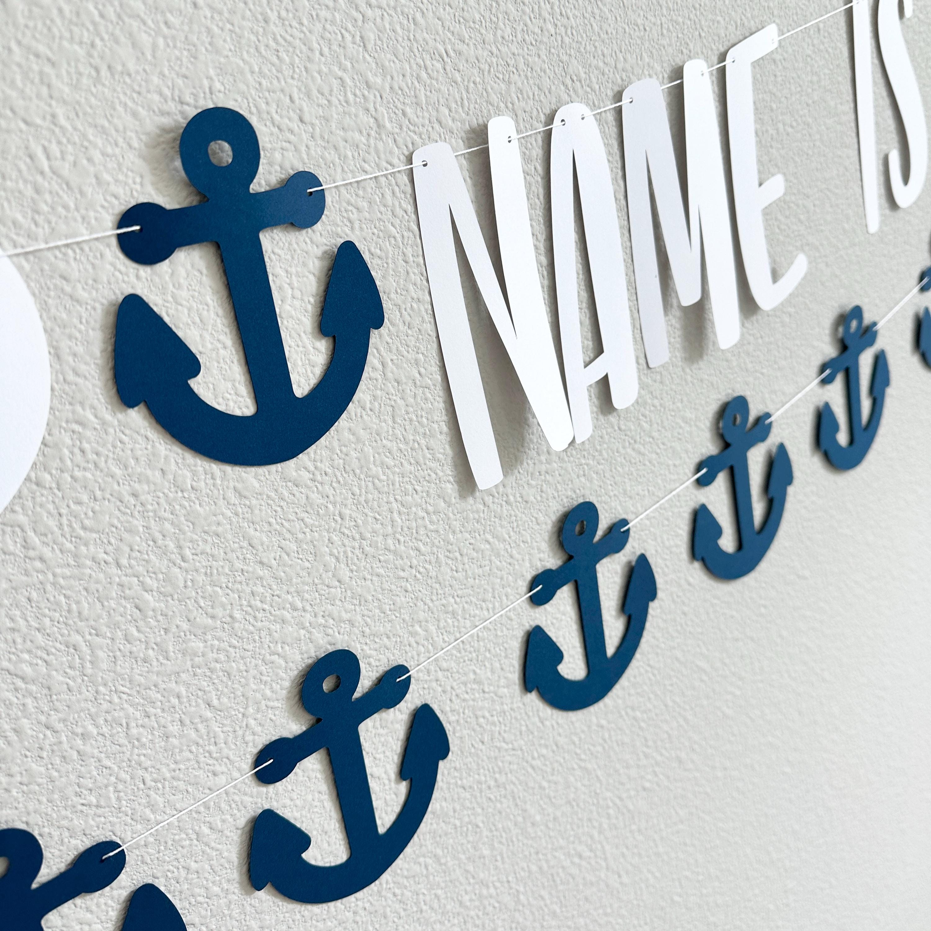 Oh Ship Name Is 45, 45th Birthday Decorations, Nautical Themed Birthday Banner, 45th Birthday Party, 45th Birthday Ideas