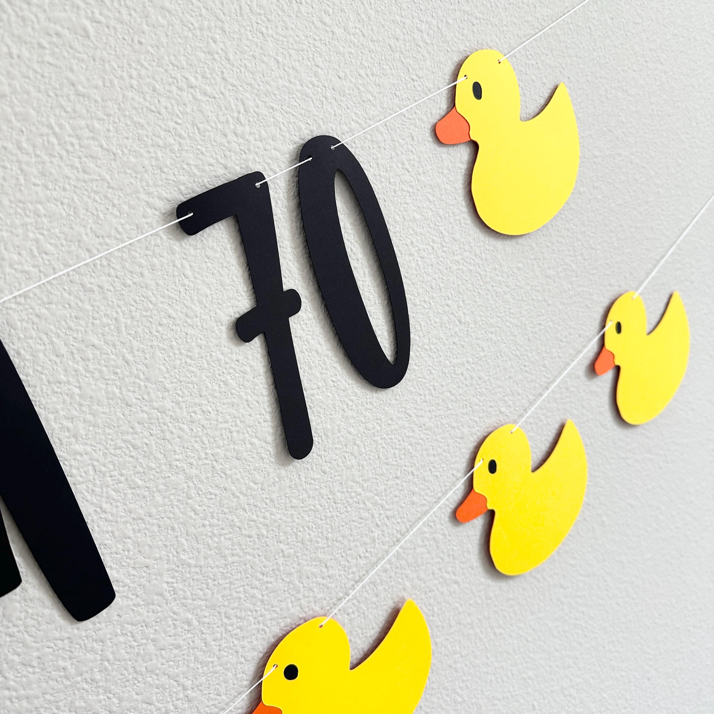 Holy Duck I&#39;m 70, 70th Birthday Party Decorations, 70th Birthday Ideas, Duck Party, Custom Duck Banner, Rubber Duck Theme, Yellow Ducks