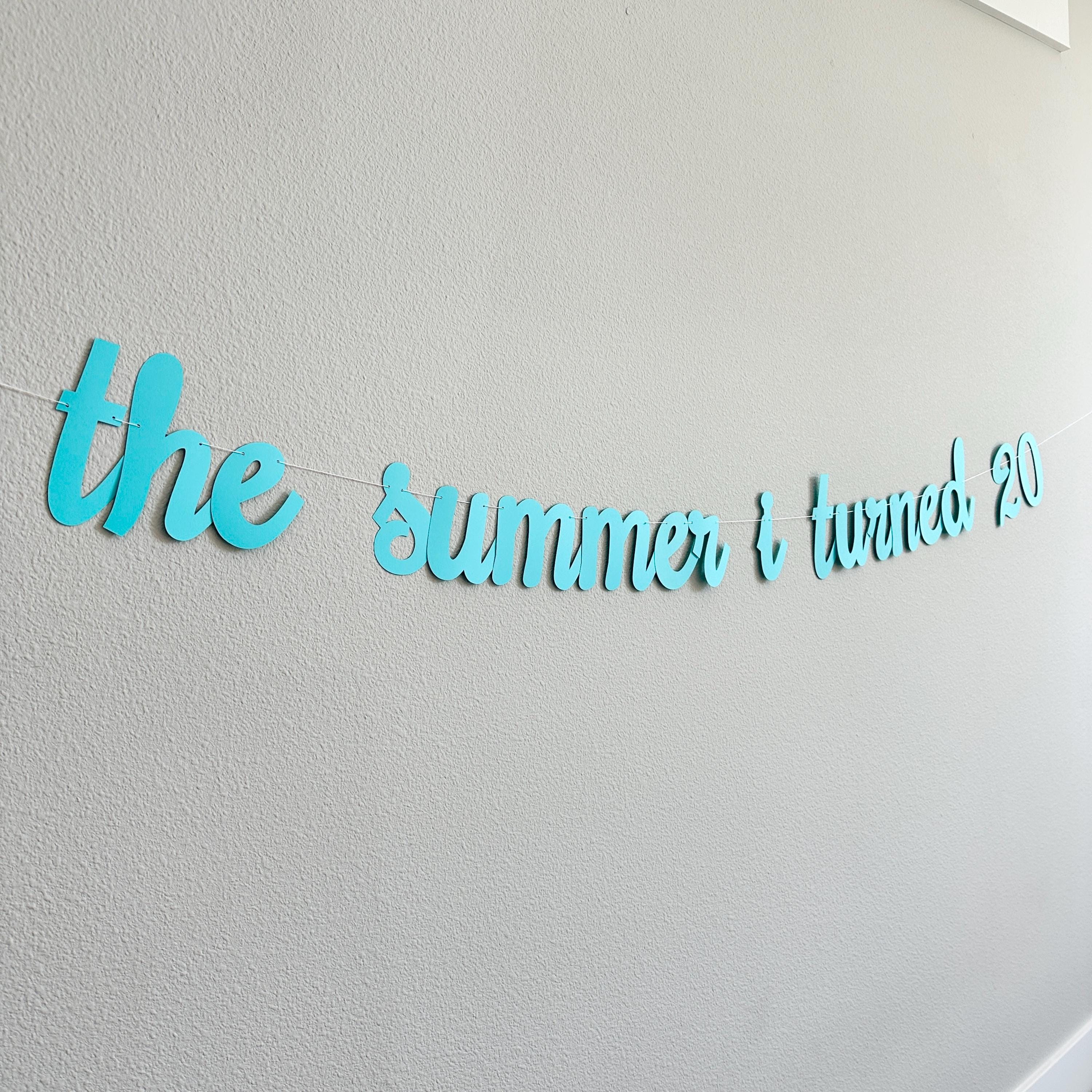 The Summer I Turned 20, 20th Birthday Party, Summertime Birthday Banner, Summer Birthday Decorations, The Summer I Turned 20 Banner