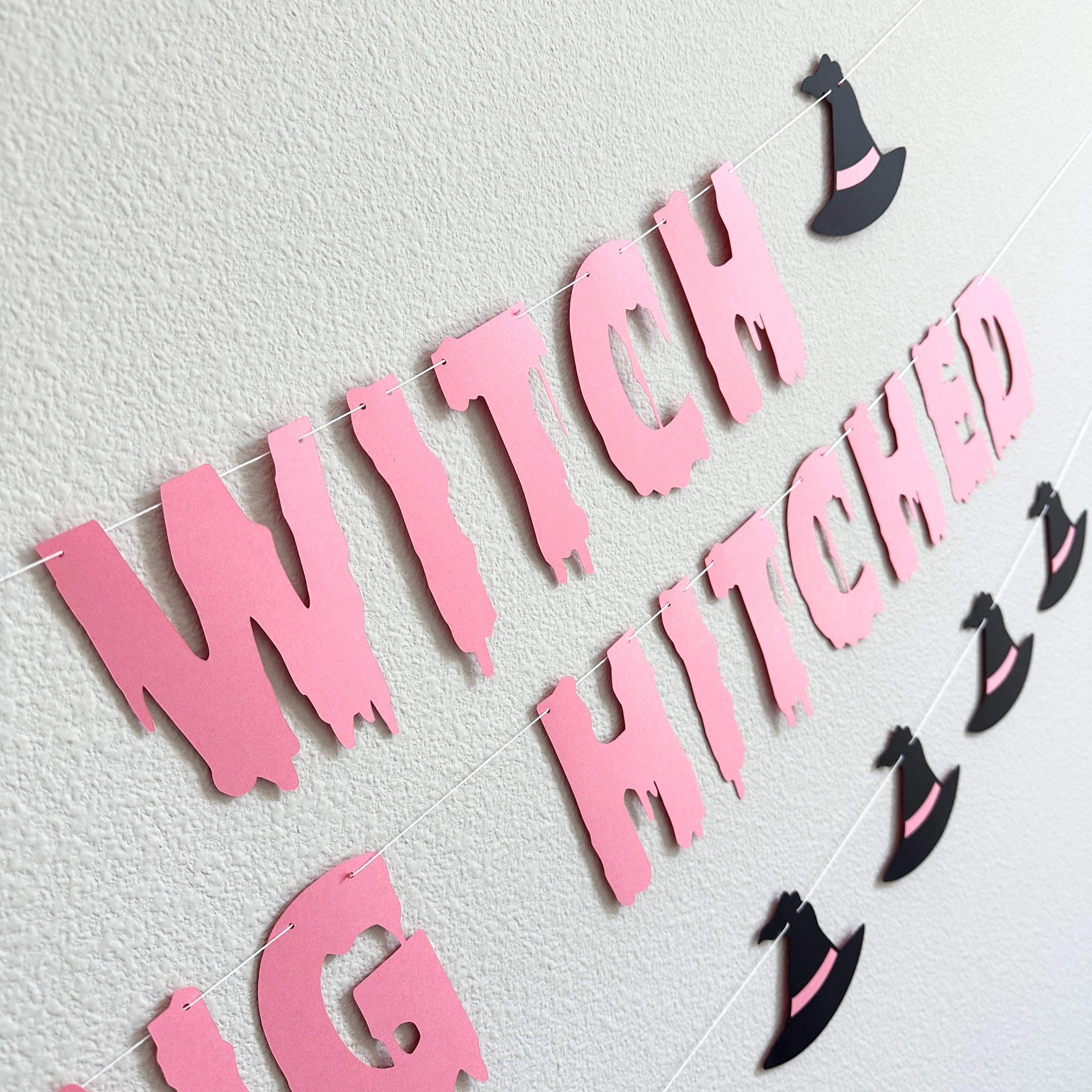 This Witch Is Getting Hitched, Witch Bachelorette Party, Witch Themed Engagement Party, Witch Themed Wedding, Custom Witch Banner