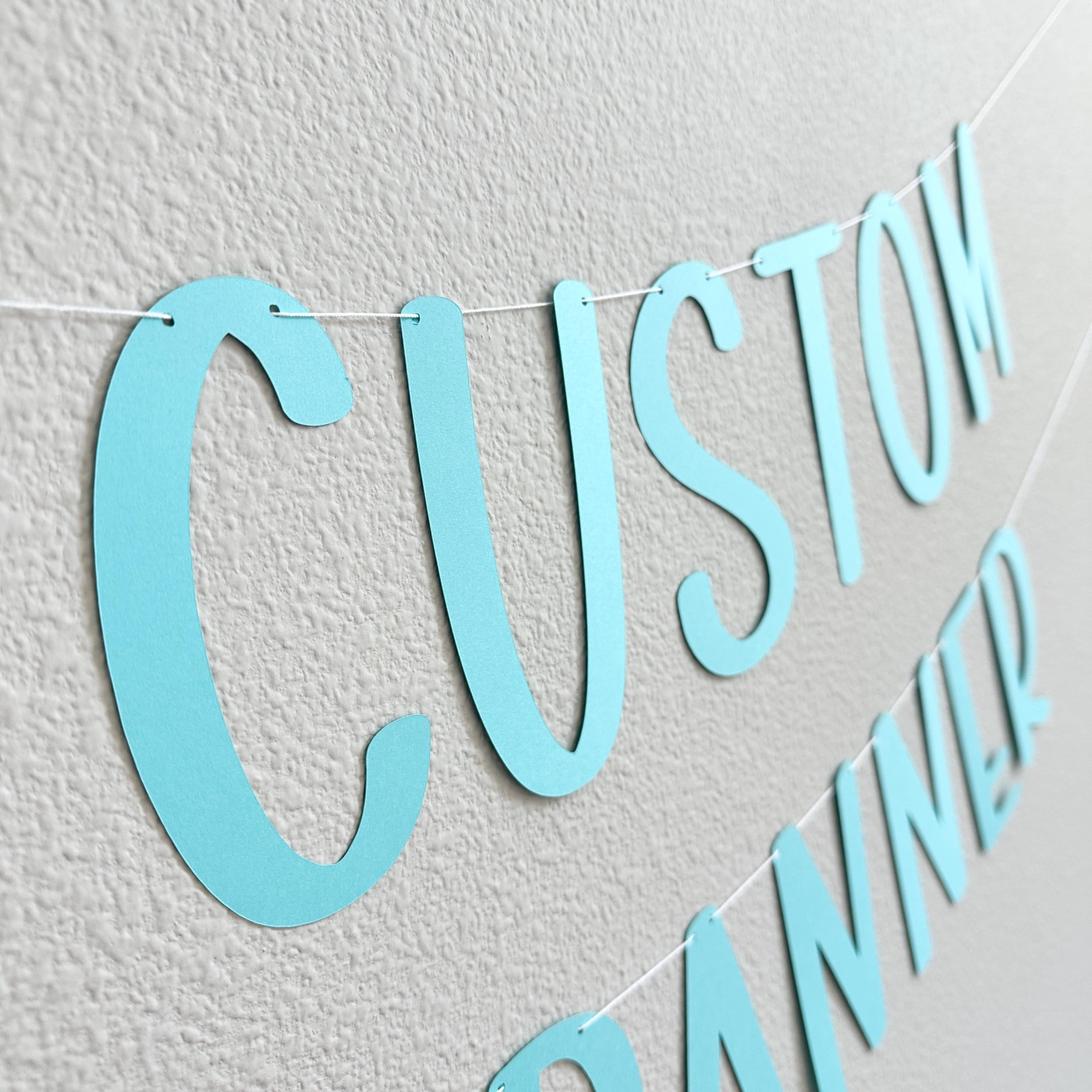 Custom Aqua Banner, Aqua Banner, Aqua Decorations, Aqua Party, Aqua Birthday Banner, Custom Banner, Personalized Aqua Banner