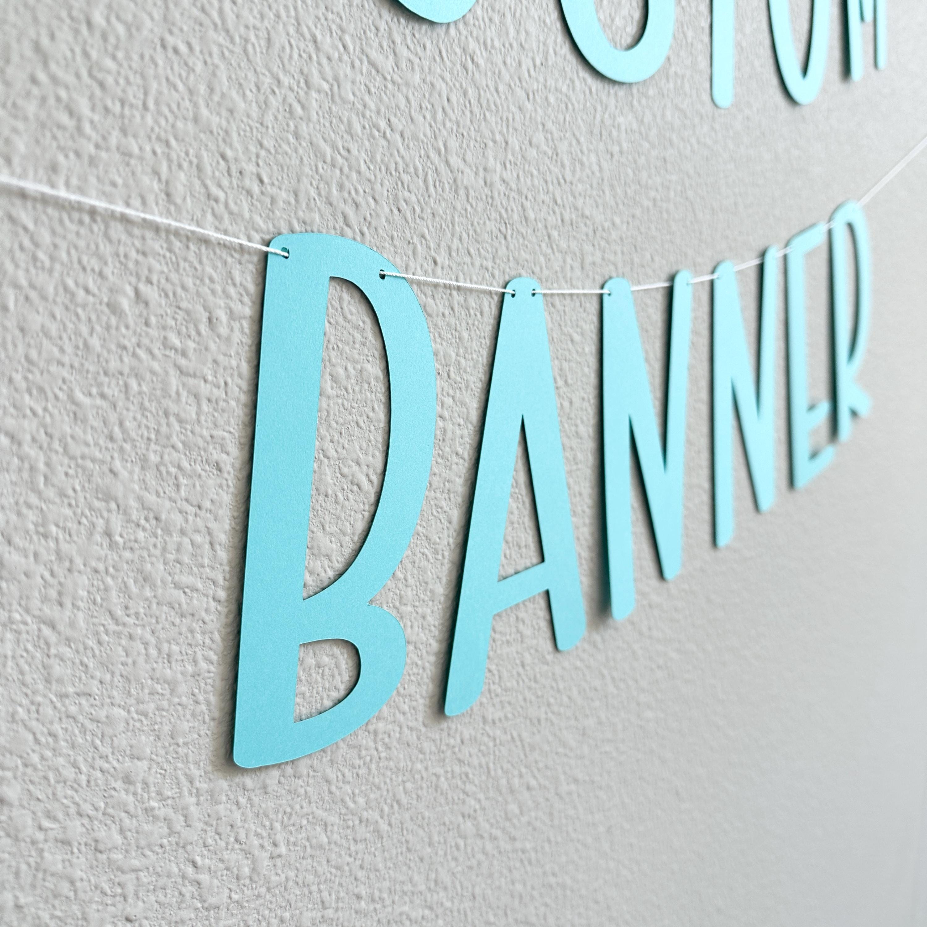 Custom Aqua Banner, Aqua Banner, Aqua Decorations, Aqua Party, Aqua Birthday Banner, Custom Banner, Personalized Aqua Banner