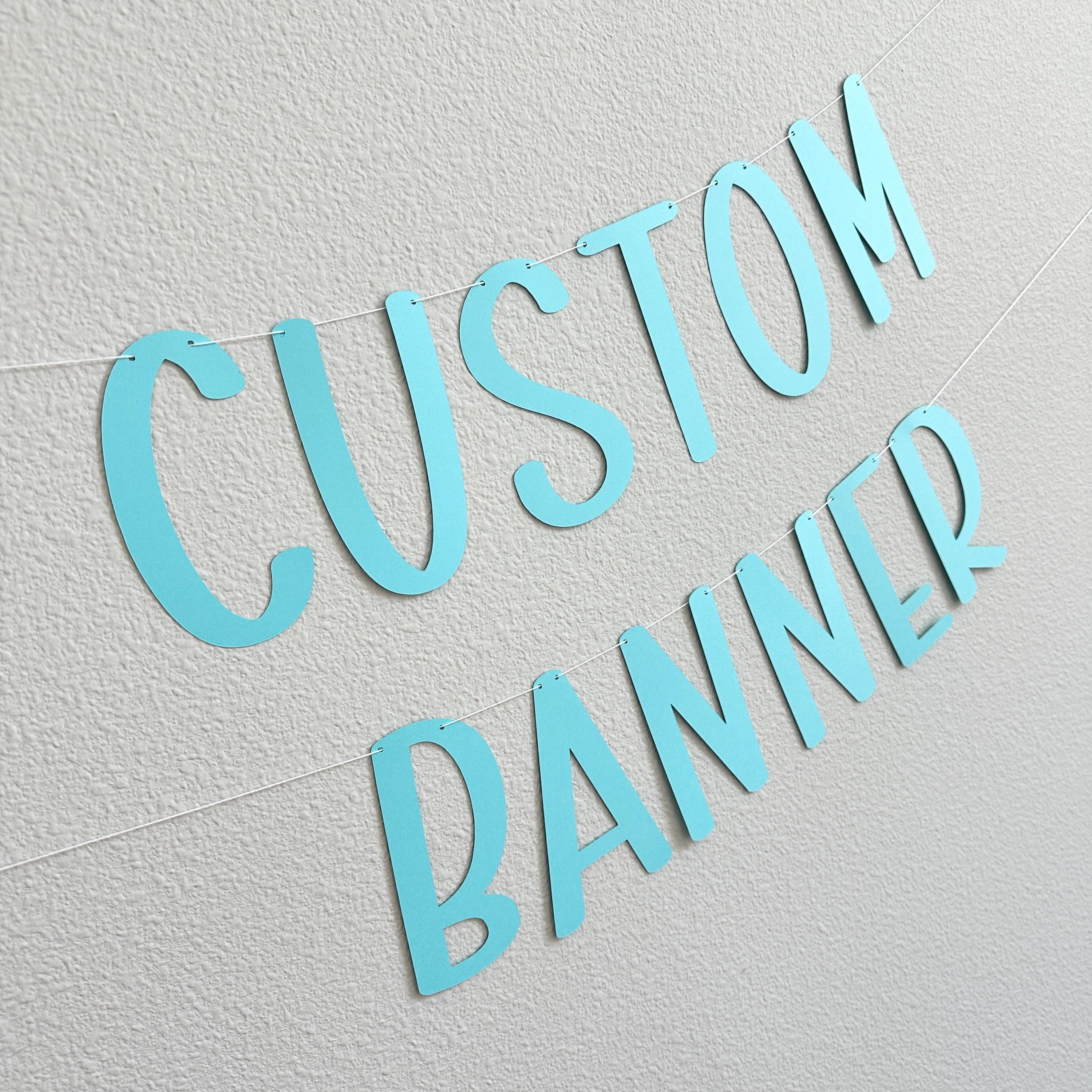 Custom Aqua Banner, Aqua Banner, Aqua Decorations, Aqua Party, Aqua Birthday Banner, Custom Banner, Personalized Aqua Banner