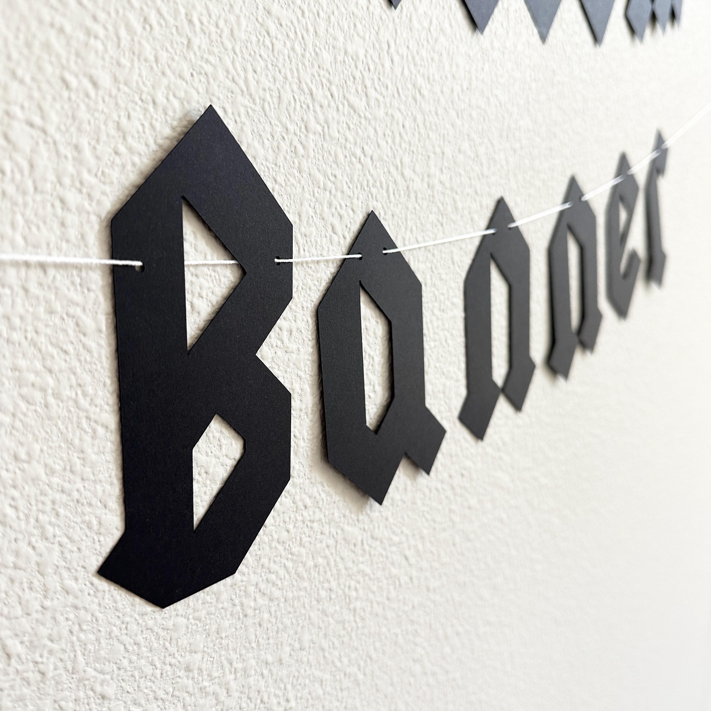 Custom Banner, Custom Rock N Roll Themed Banner, Custom Metal Banner, Metal Themed Decorations, Custom Rock Banner