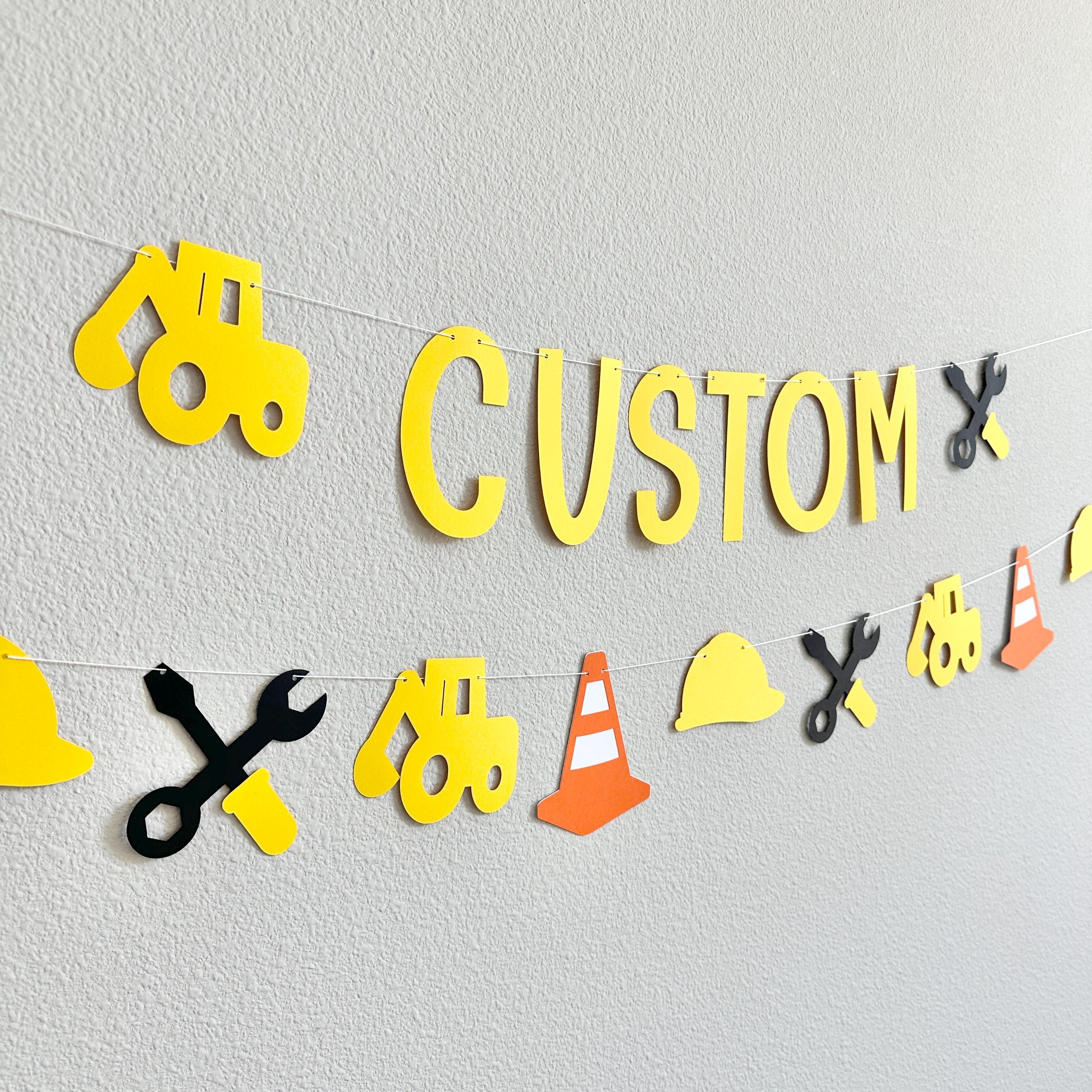 Custom Construction Banner, Construction Theme, Construction Decorations, Construction Birthday, Construction Party Sign