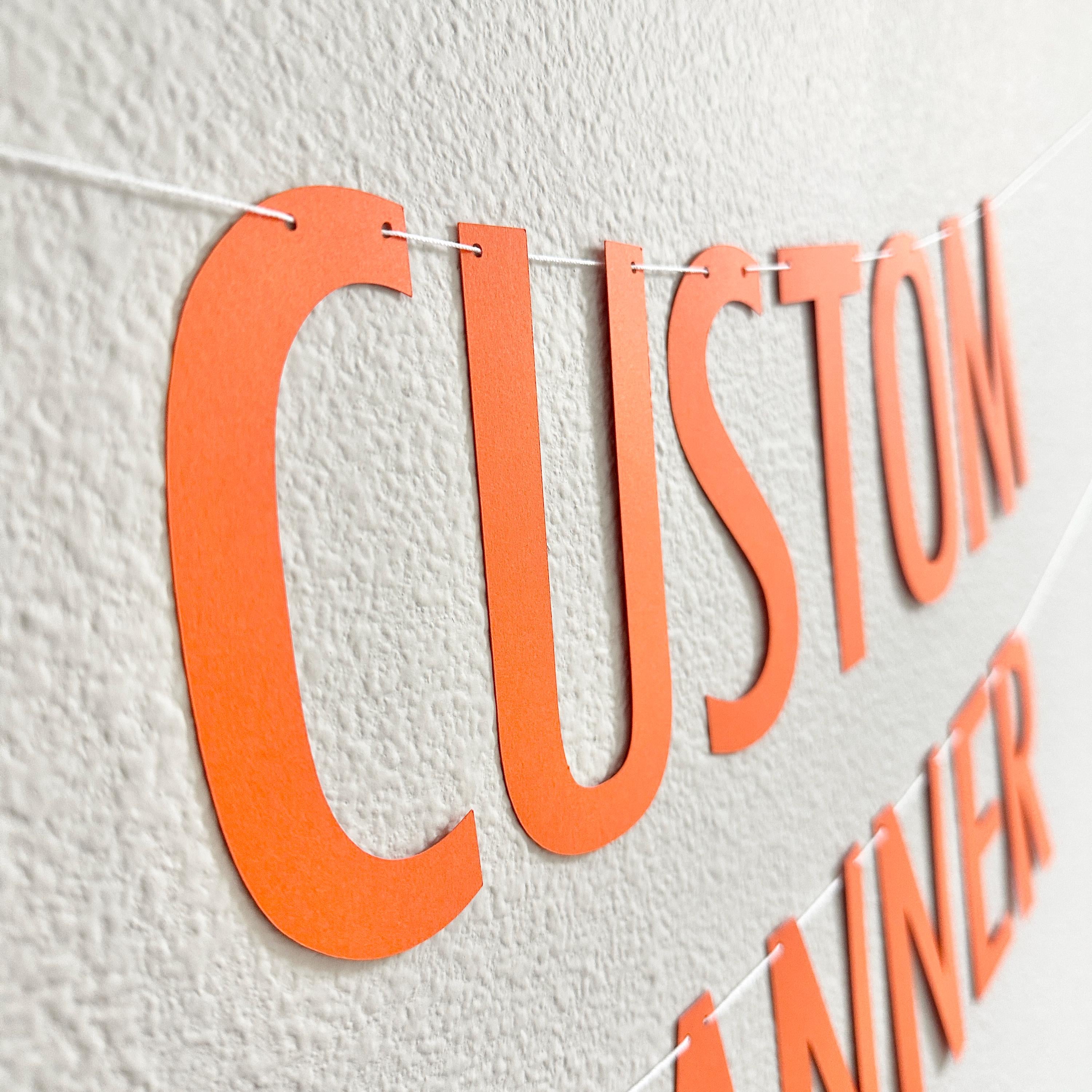 Custom Banner, Custom Showgirl Banner, Custom Orange Banner, Personalized Banner, Personalized Orange Showgirl Banner