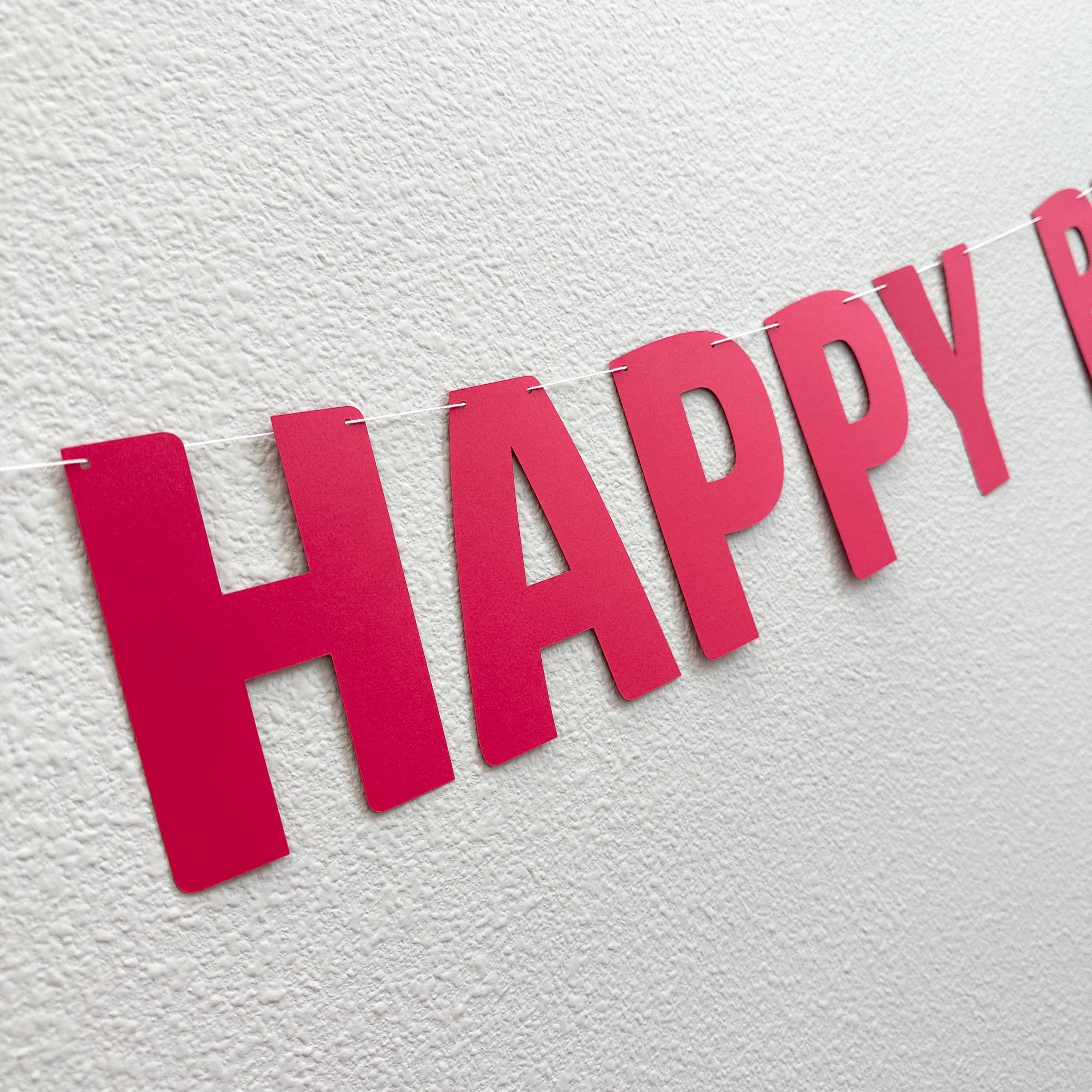 Red Happy Birthday Banner, Red Birthday Decorations, Red Birthday Celebration, Red Party Banner, Custom red Happy Birthday Sign