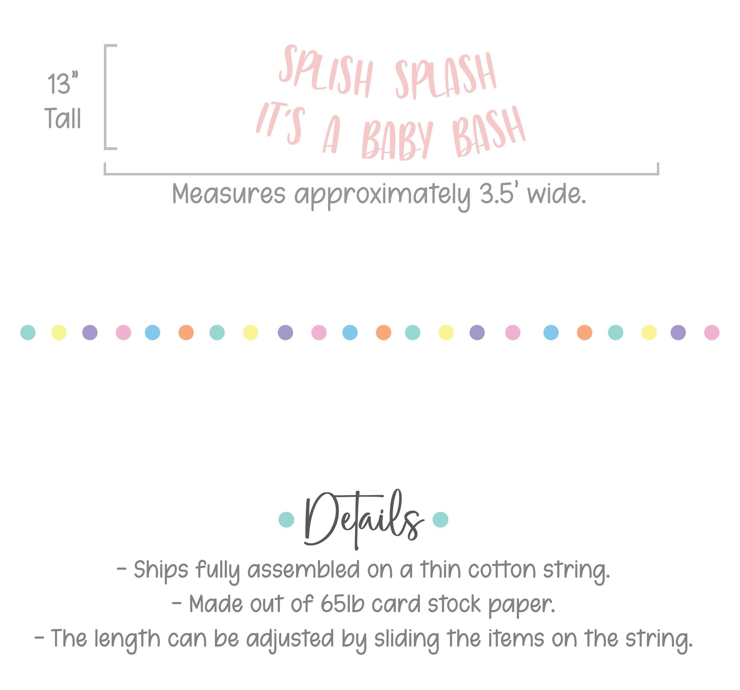 Splish Splash It&#39;s A Baby Bash, Baby Shower Decorations, Summer Baby Shower, Pool Party Baby Shower, Beach Themed Baby Shower
