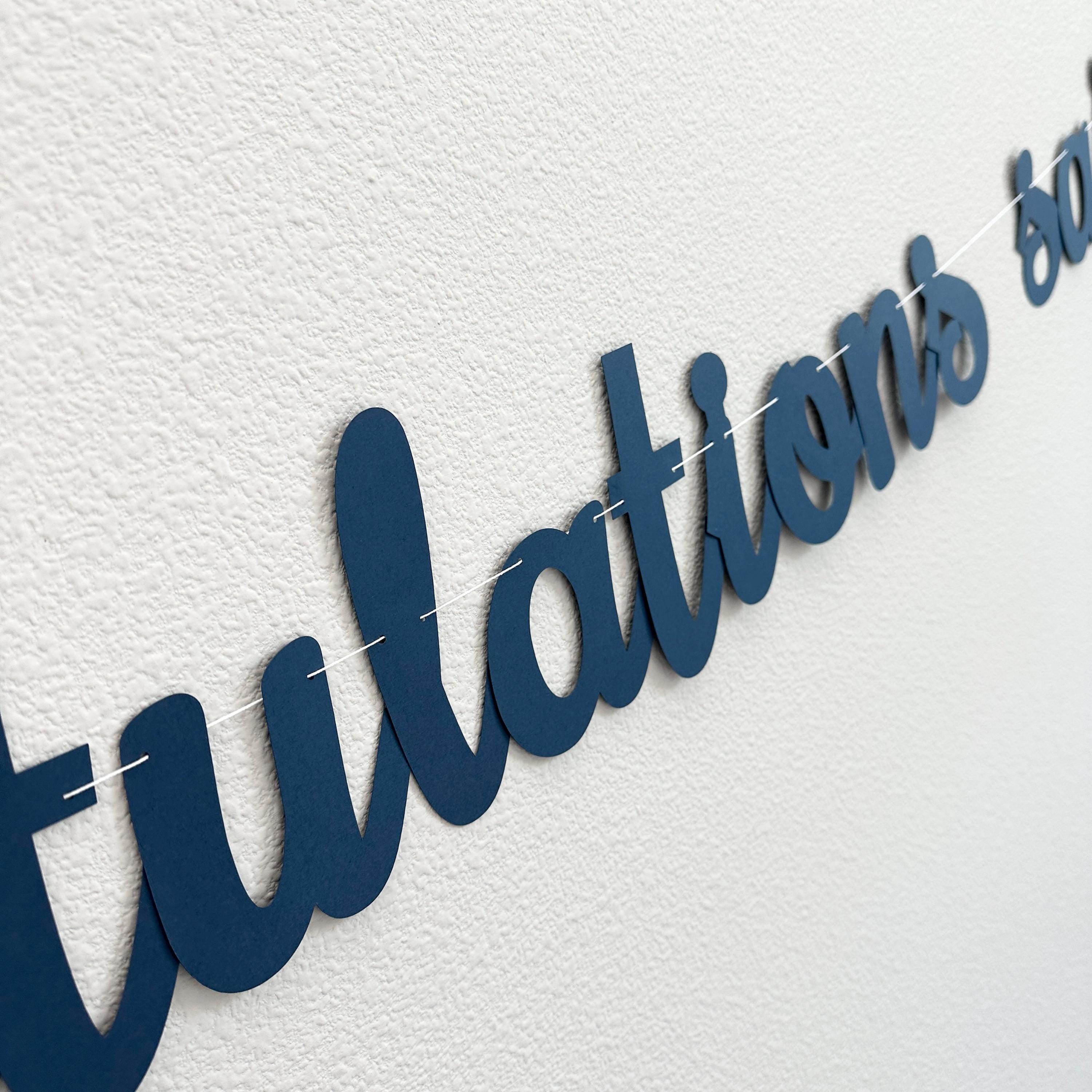 Congratulations Sailor, Congratulations Sailor Banner, Sailor Decorations, Sailor Banner, Navy Blue Cursive Congratulations Sailor Banner