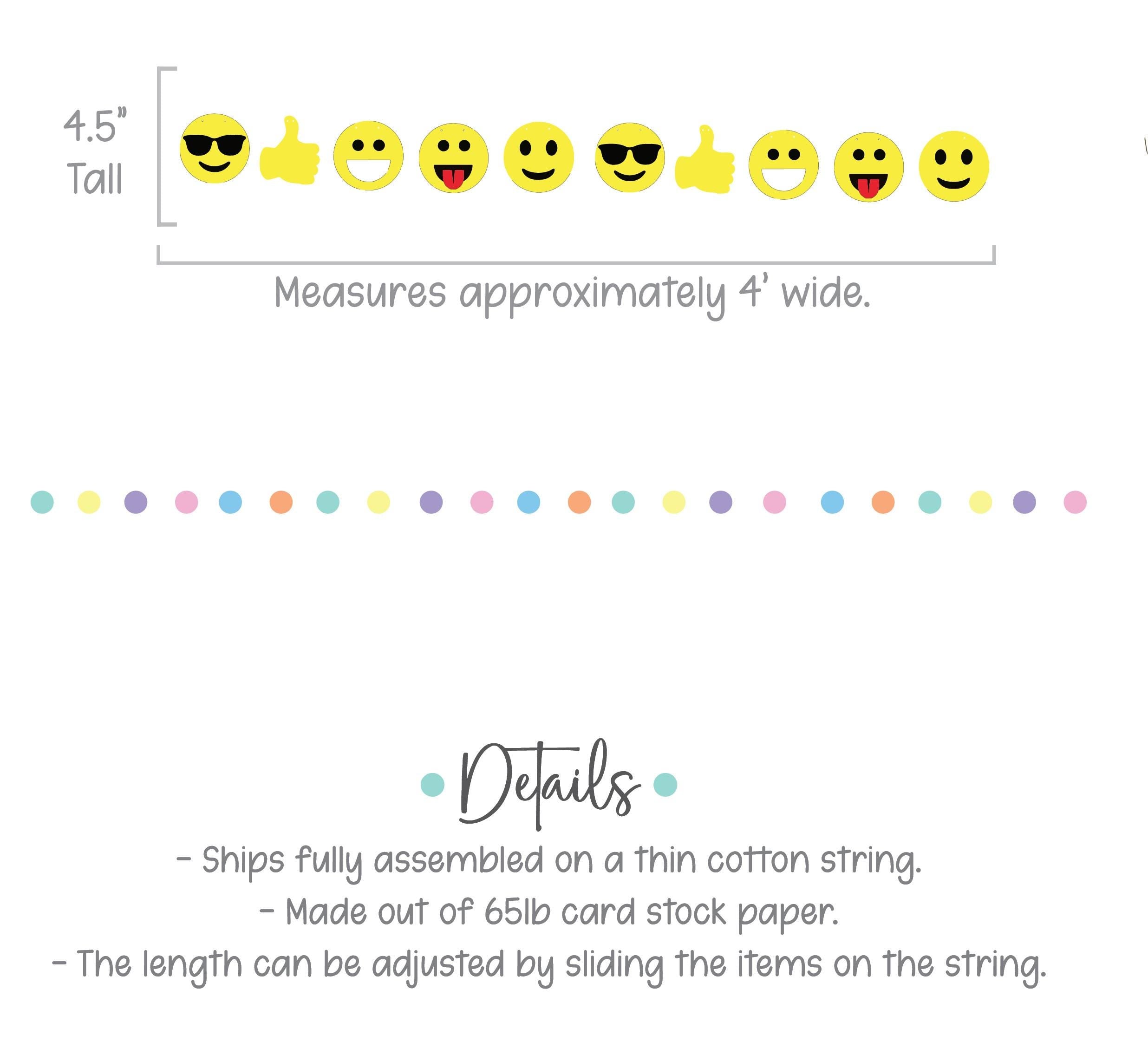 Custom Emoji Banner, Emoji Theme, Emoji Birthday, Emoji Party, Emoji Decorations, Emoji Birthday Party, Custom Emoji Themed Banner