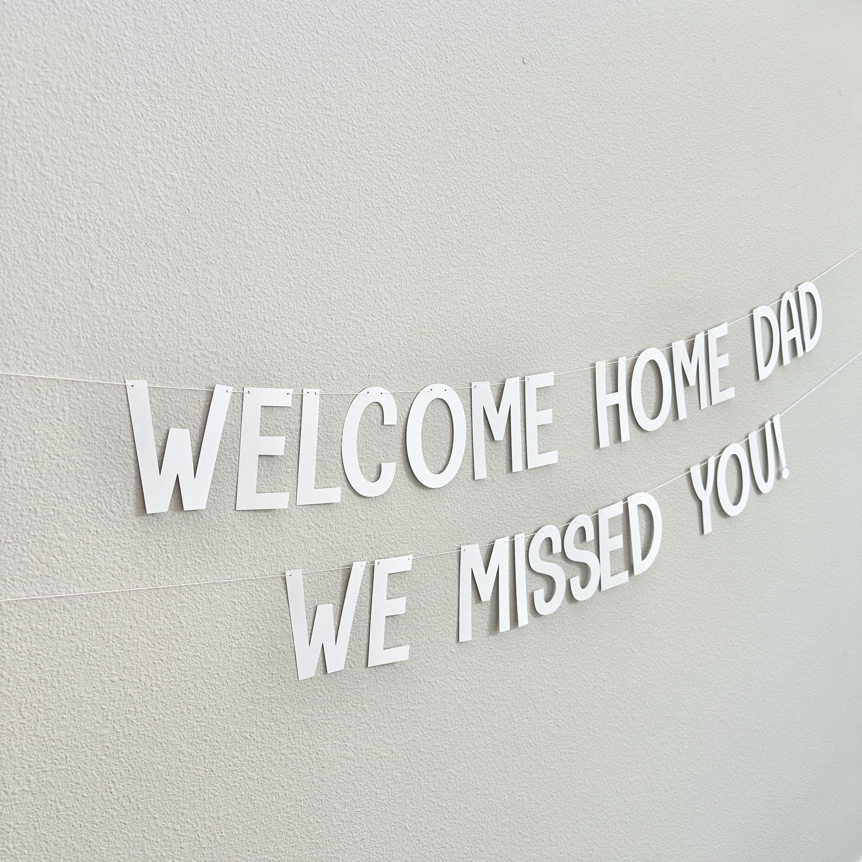 Welcome Home Dad We Missed You, Welcome Home Banner, Homecoming Decorations, Welcome Home Dad Celebration, Homecoming