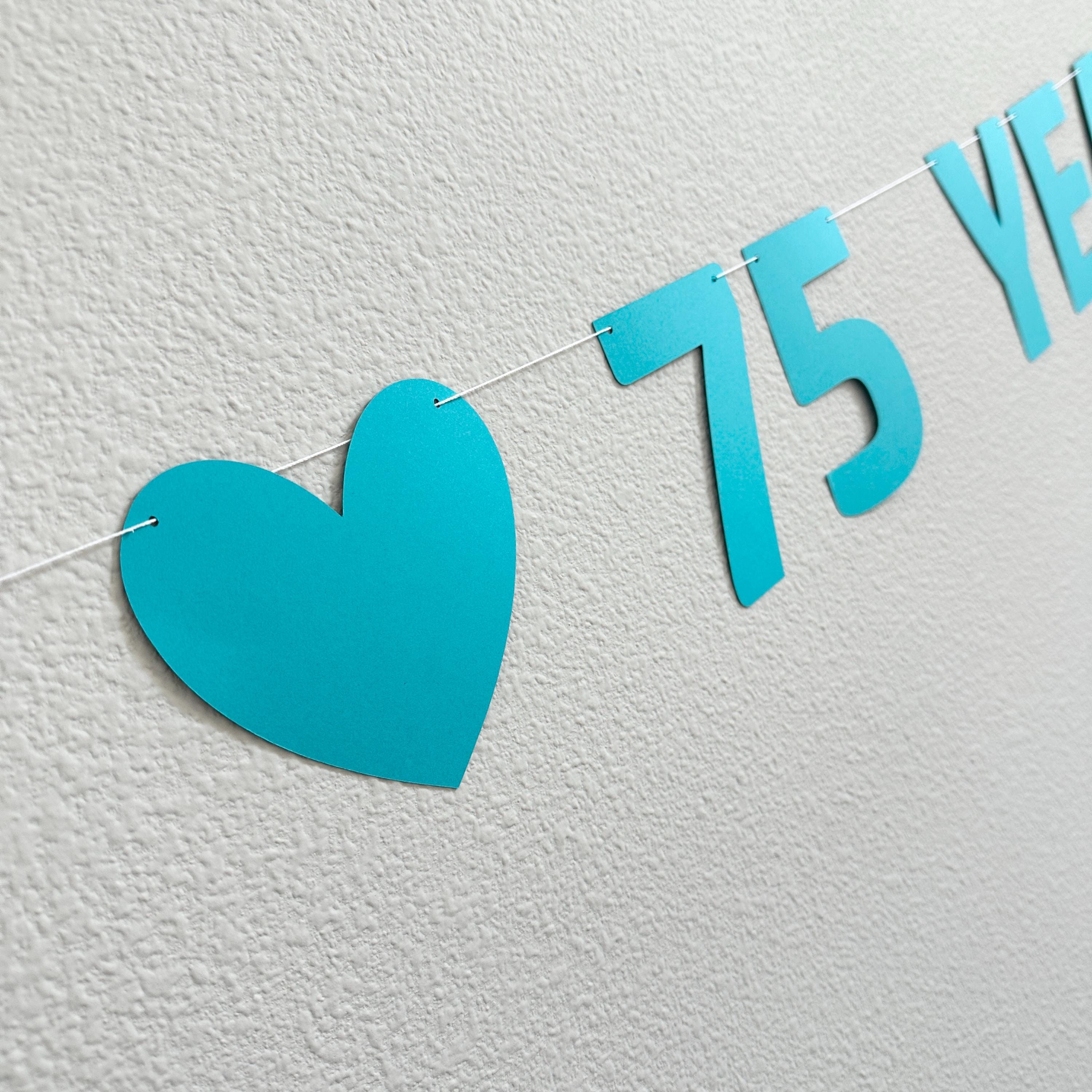 75 Years Blessed, 75th Birthday Banner, Grandparent Birthday Party, Anniversary Party, Blessed Birthday