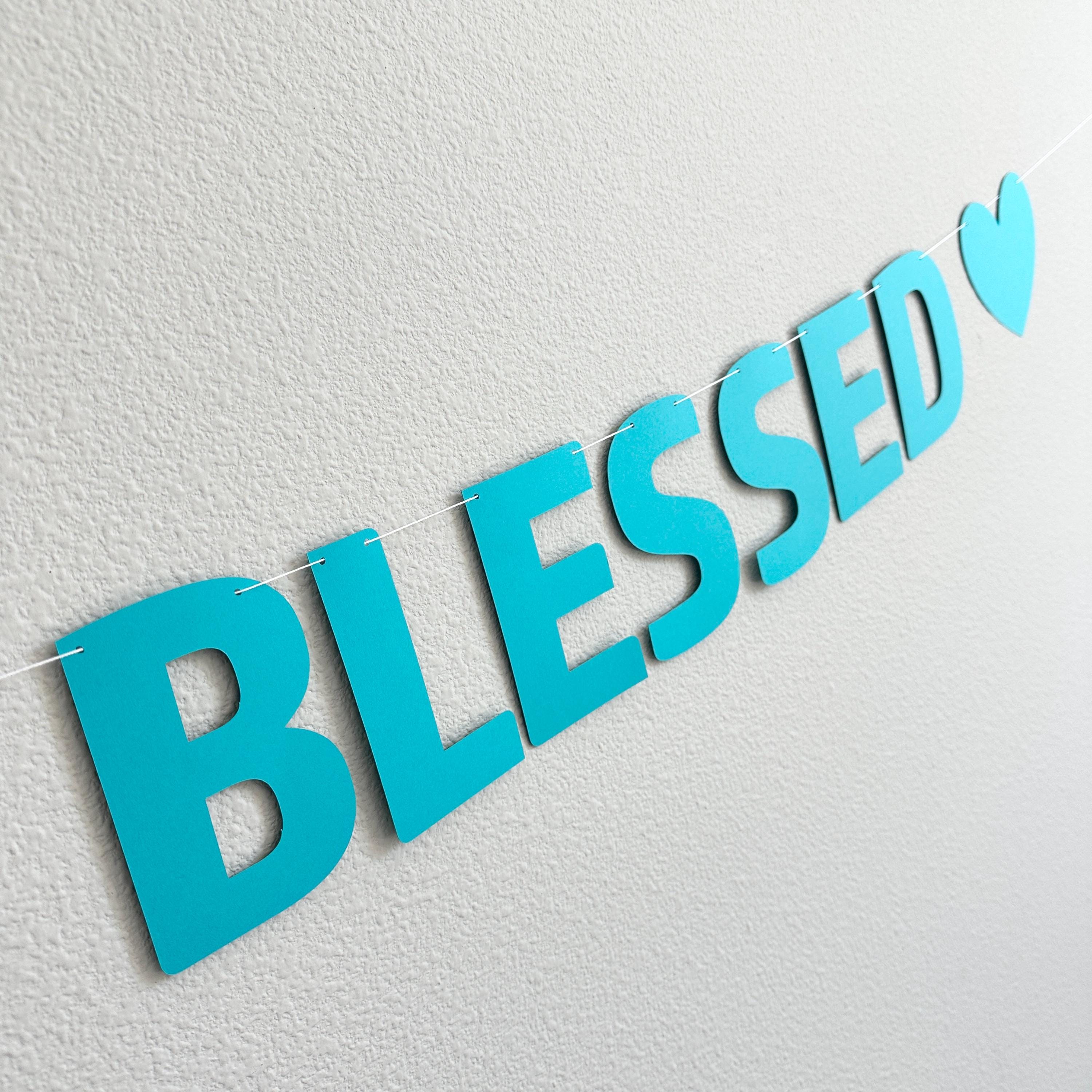 75 Years Blessed, 75th Birthday Banner, Grandparent Birthday Party, Anniversary Party, Blessed Birthday