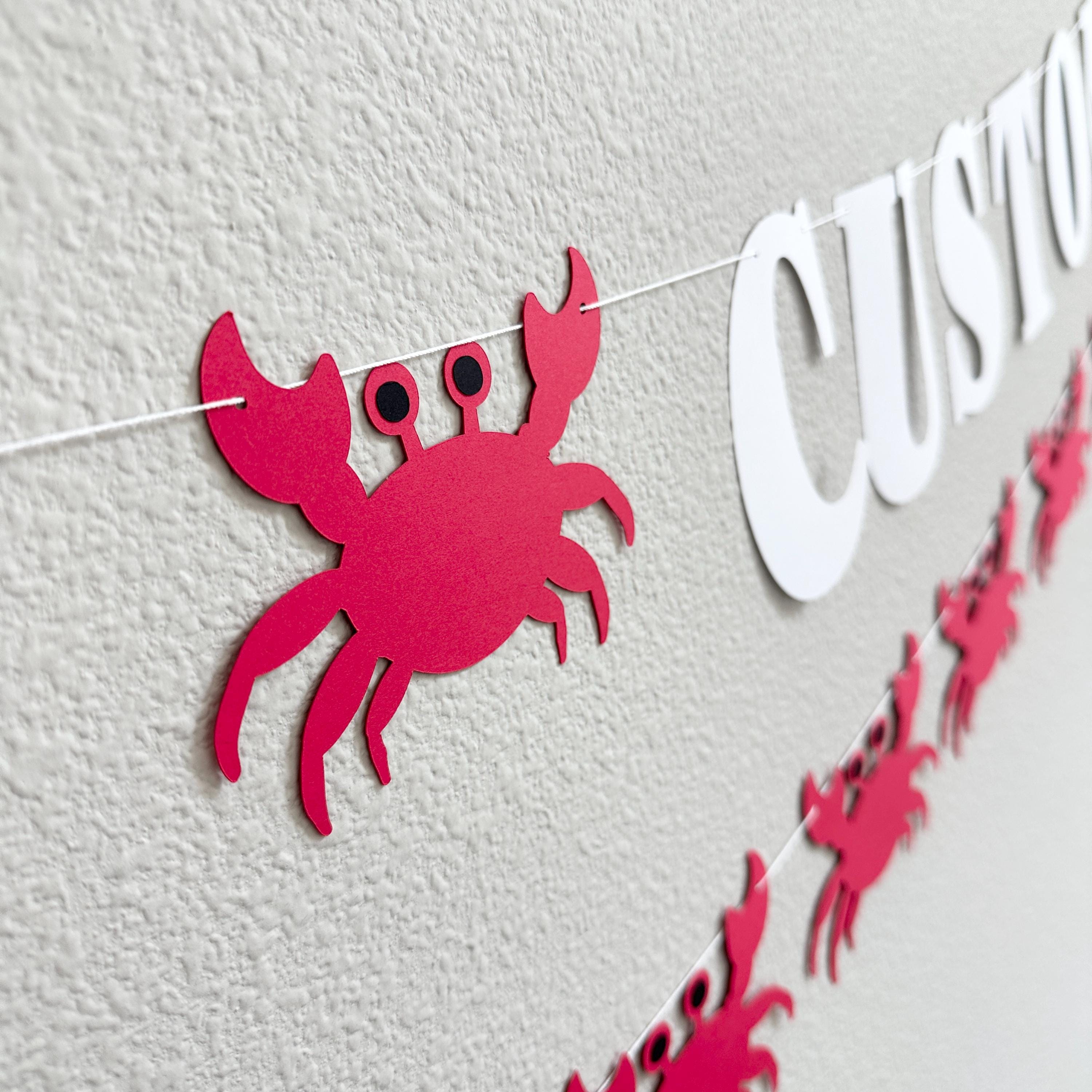 Custom Crab Banner, Crab Theme, Crab Birthday, Crab Party, Crab Decorations, Crab Birthday Party, Custom Crab Themed Banner