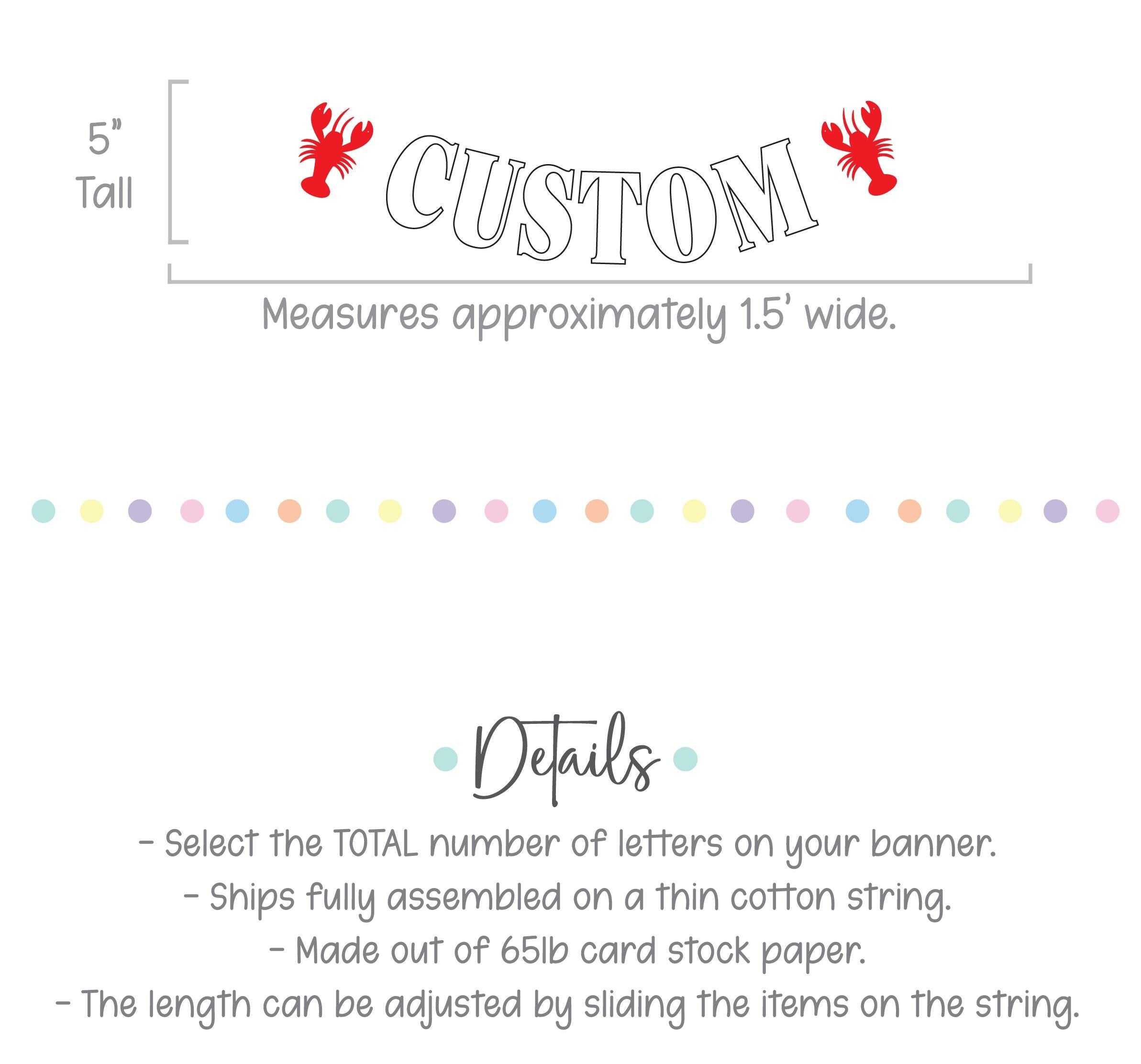 Custom Lobster Banner, Lobster Theme, Lobster Birthday, Lobster Party, Lobster Decorations, Lobster Birthday Party, Custom Lobster