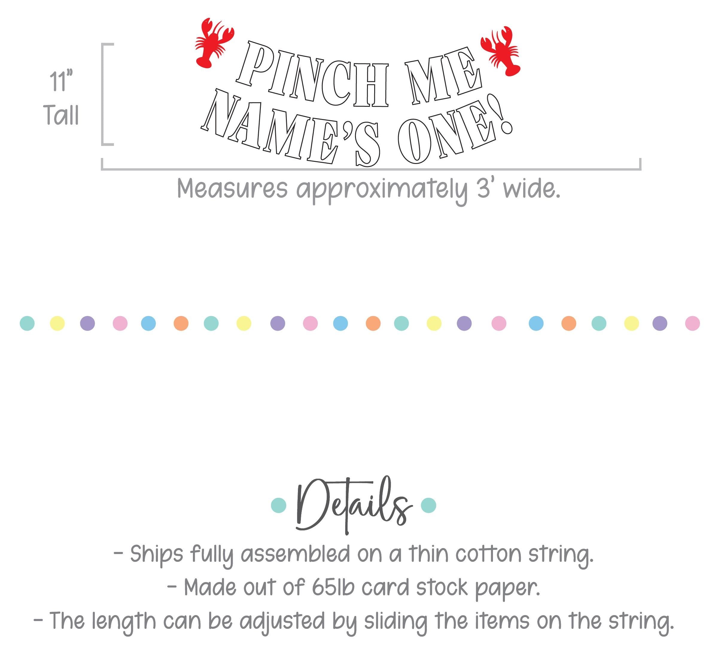 Pinch Me Name&#39;s One Lobster Banner, Lobster 1st Birthday Decorations, 1st Birthday Theme Ideas, Pinch Me Party