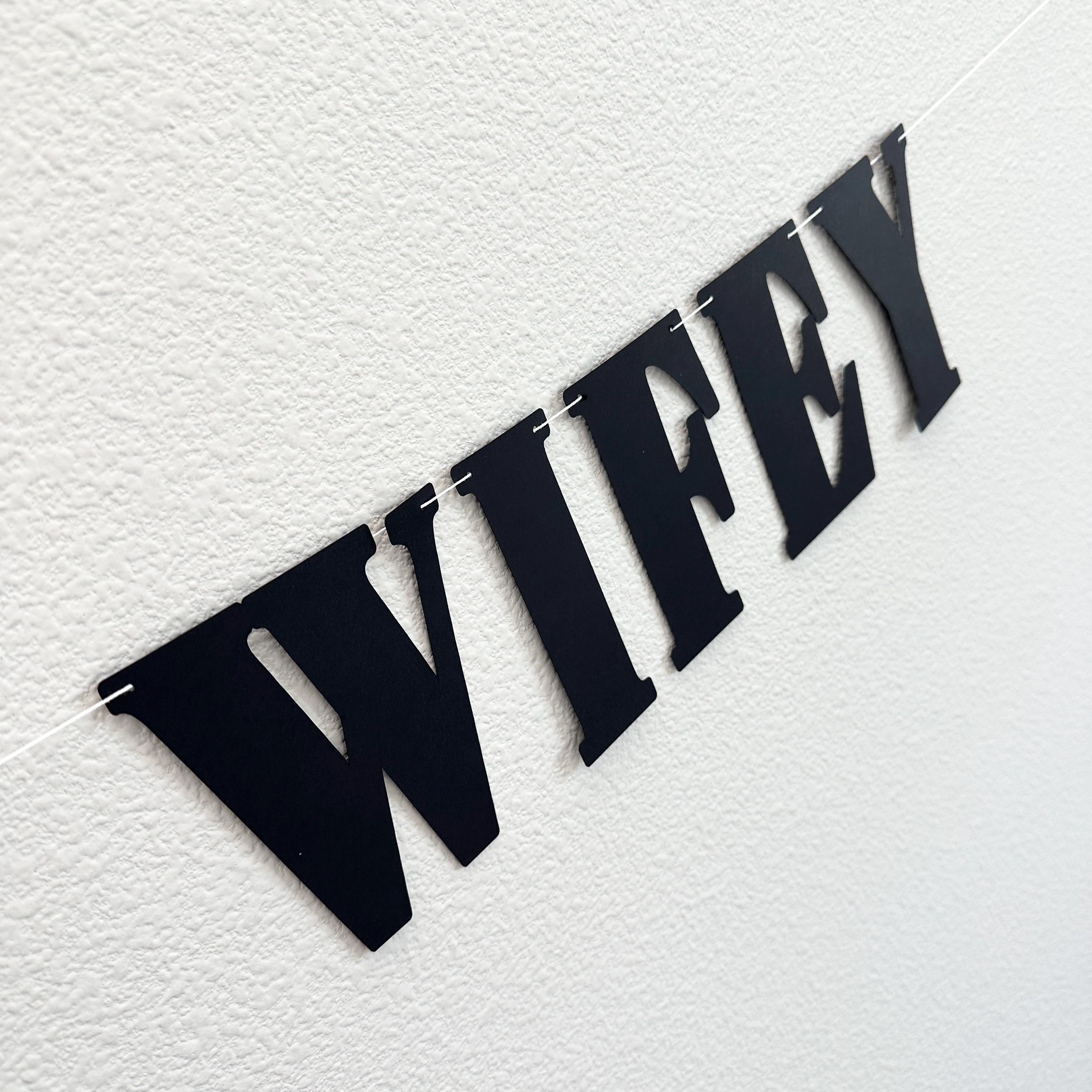 Wild Wild Wifey Banner for Bachelorette Party Decoration, Rustic Bridal Shower Sign, Fun Wedding Photo Prop, Boho Bride-to-Be Accessory