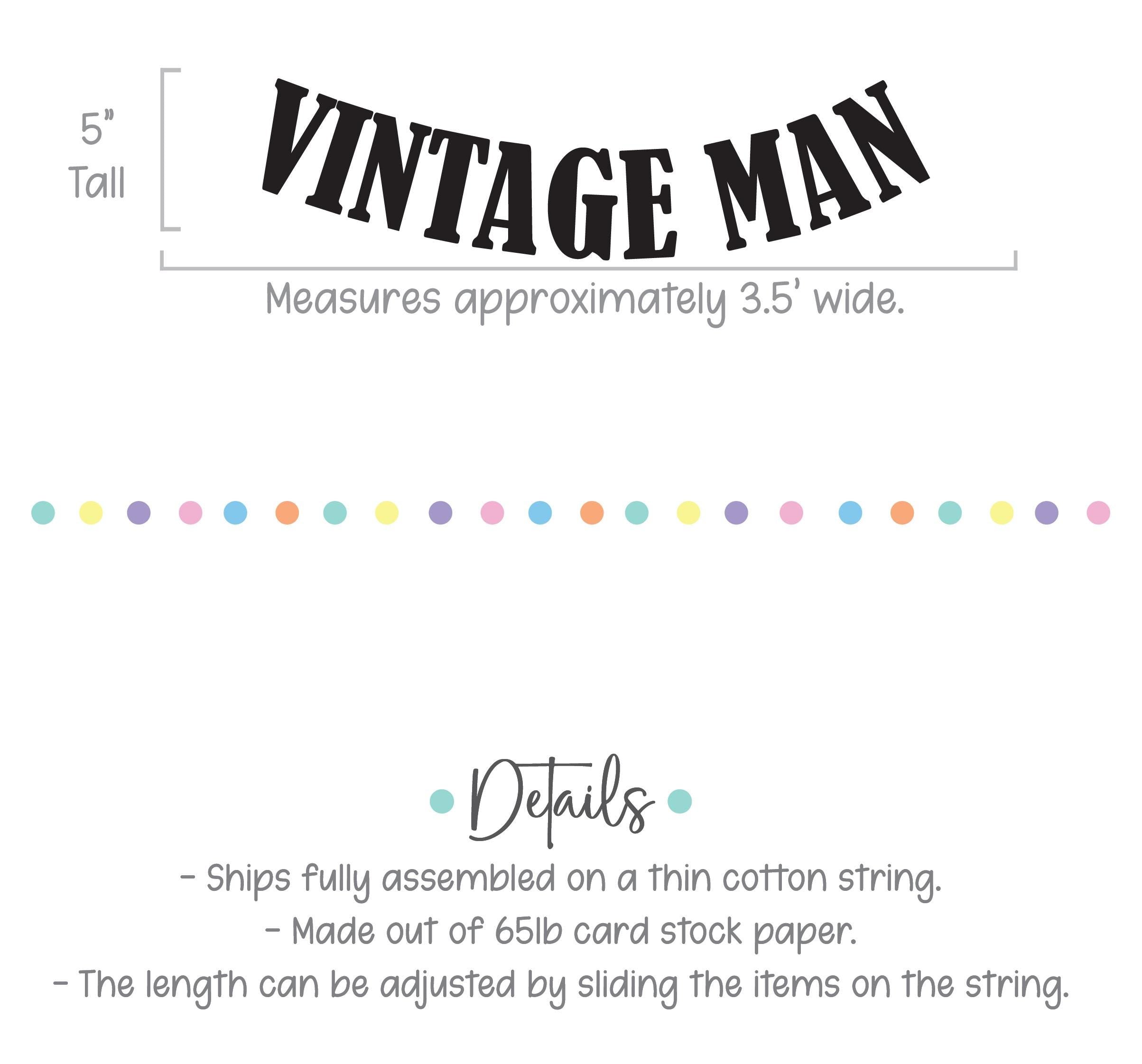 Vintage Man, Grandpa Birthday Decorations, Old Man Birthday Party, Vintage Man Birthday Celebration Decorations