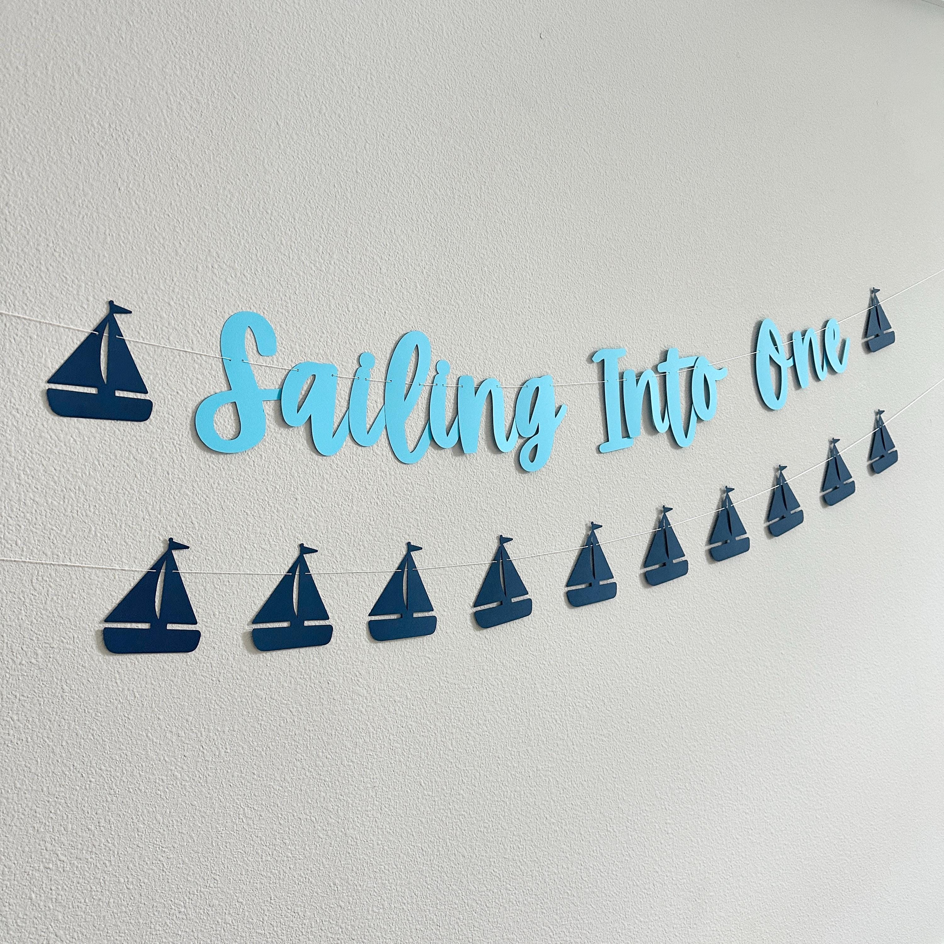 Sailing Into One, 1st Birthday Ideas, 1st Birthday Sailing Theme, Sailing Into One Decorations, Sailboat 1st Birthday Party Decorations