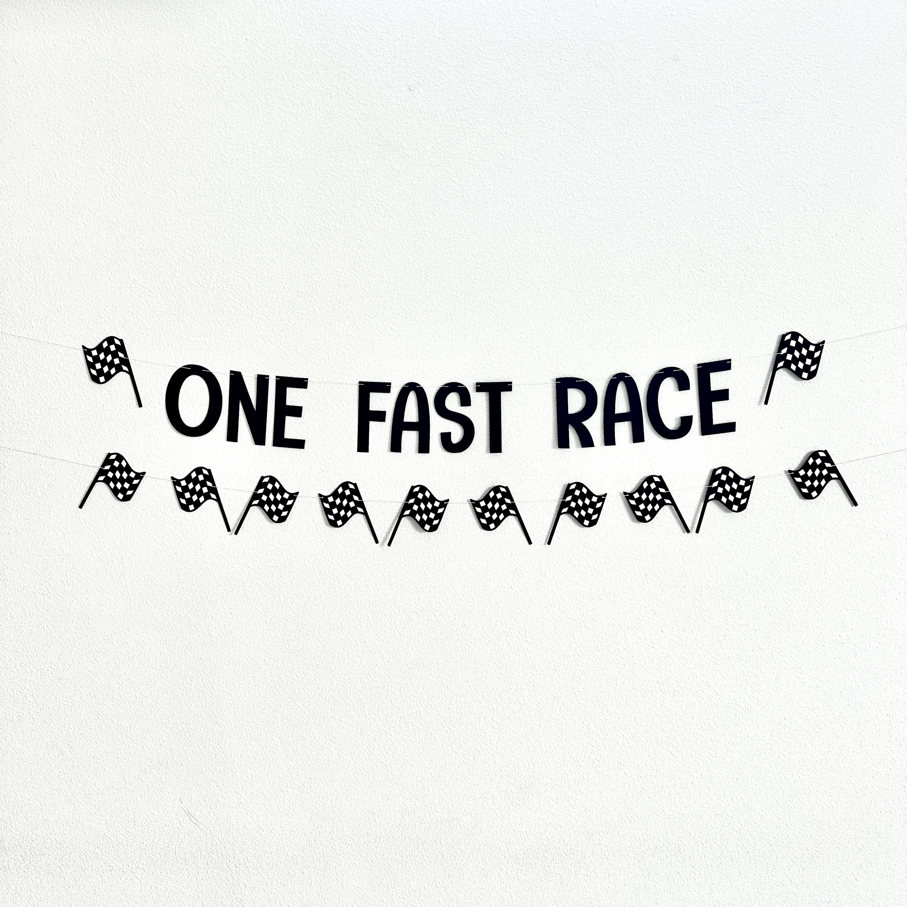 One Fast Race, 1st Birthday Decorations, Racing Themed First Birthday Party, Race Car 1st Birthday, Racing Birthday Party Decorations