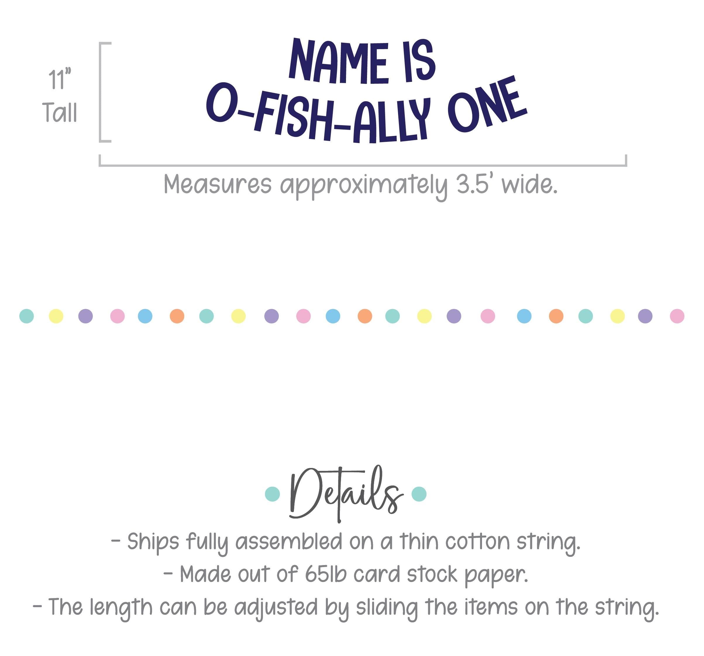 O-Fish-Ally One, 1st Birthday Banner, Fish Themed Birthday Decorations, Fish Birthday, 1st birthday Party Ideas, Boys 1st Birthday