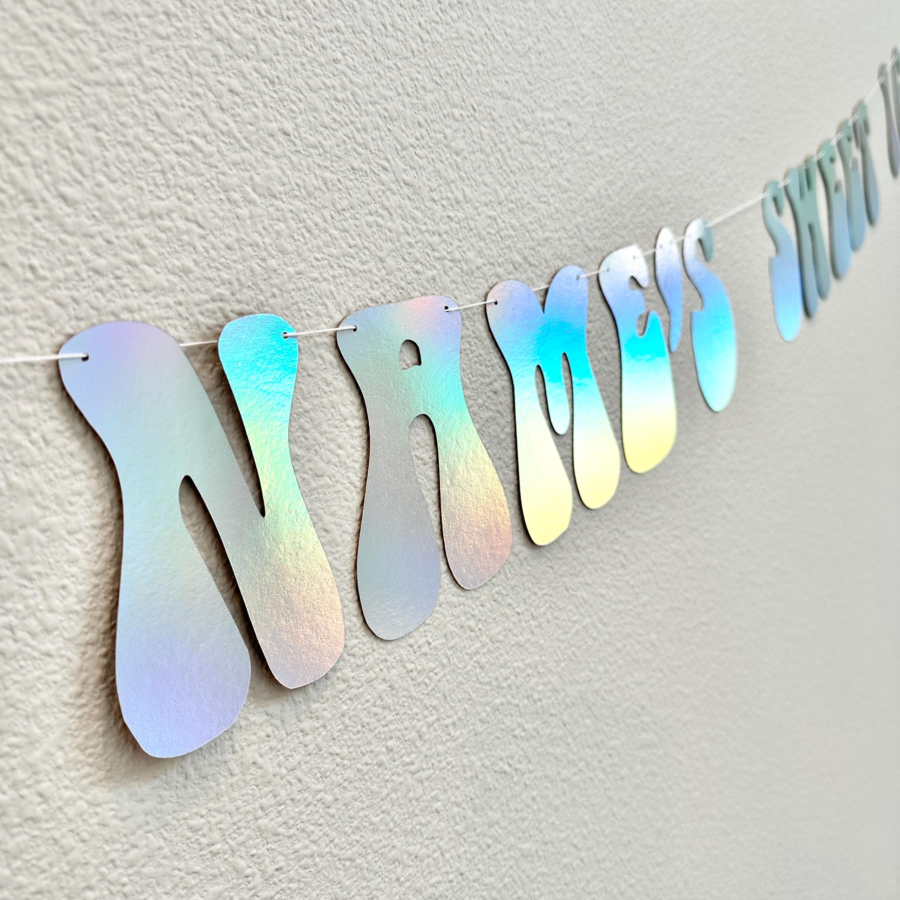 Sweet 16, Name&#39;s Sweet 16 Banner, 16th Birthday Banner, Sweet 16 Birthday Party Decorations, Holographic Sweet 16 Banner